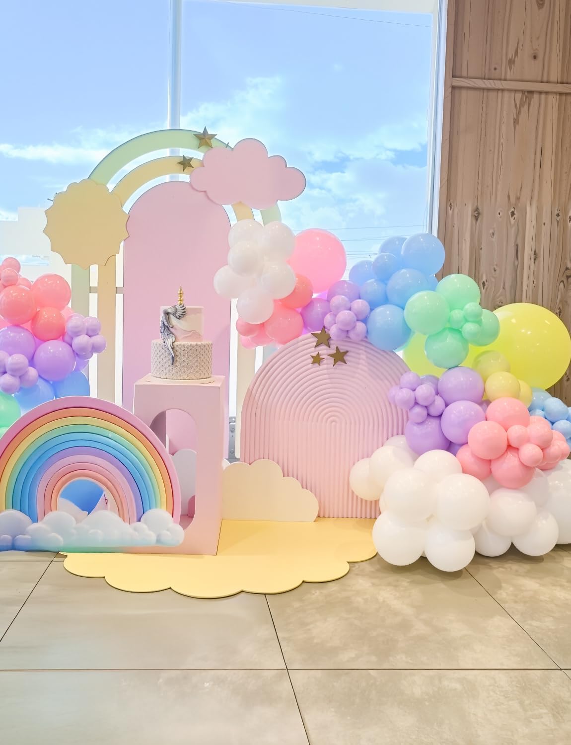 Thumbnail 6 de Pastel Rainbow Balloons Arch Garland Kit | Macaron Assorted Color Balloon Arch (18/12/5 in) for Spring Parties