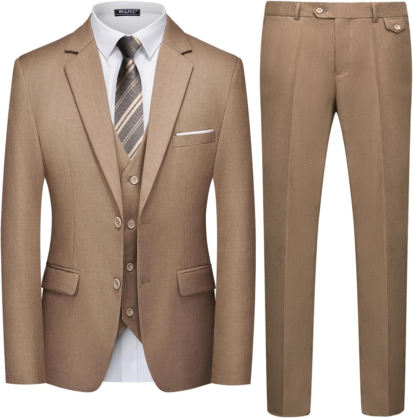 Thumbnail 6 de WULFUL 3 Piece Slim Fit Suit Set 1️⃣
