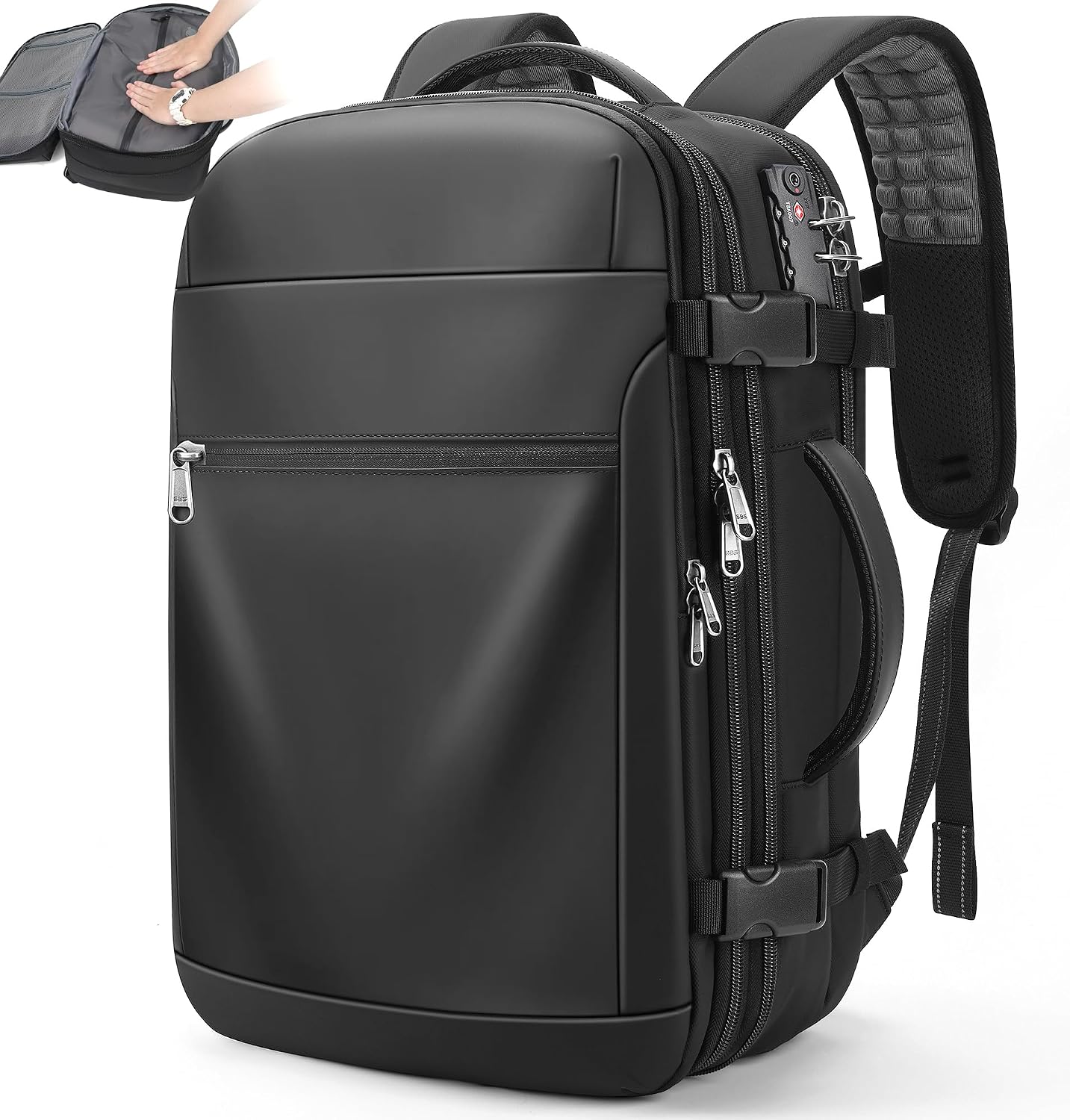Detalle 2 de Vacuum Backpack Travel Expandable Carry-On Backpack