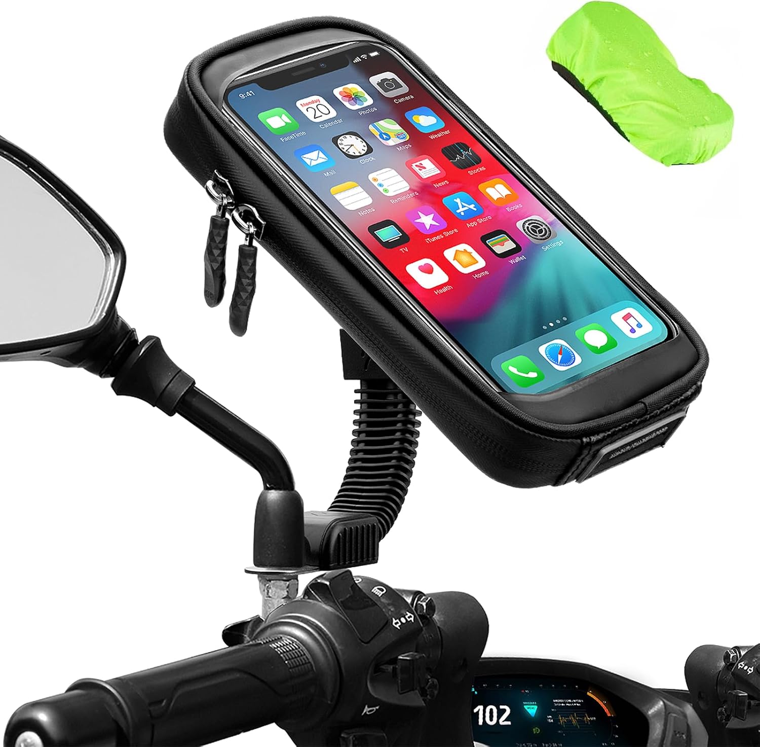 Detalle de ENONEO motorhouder voor gsm tot 6,7 inch, waterdicht en 360° draaibaar