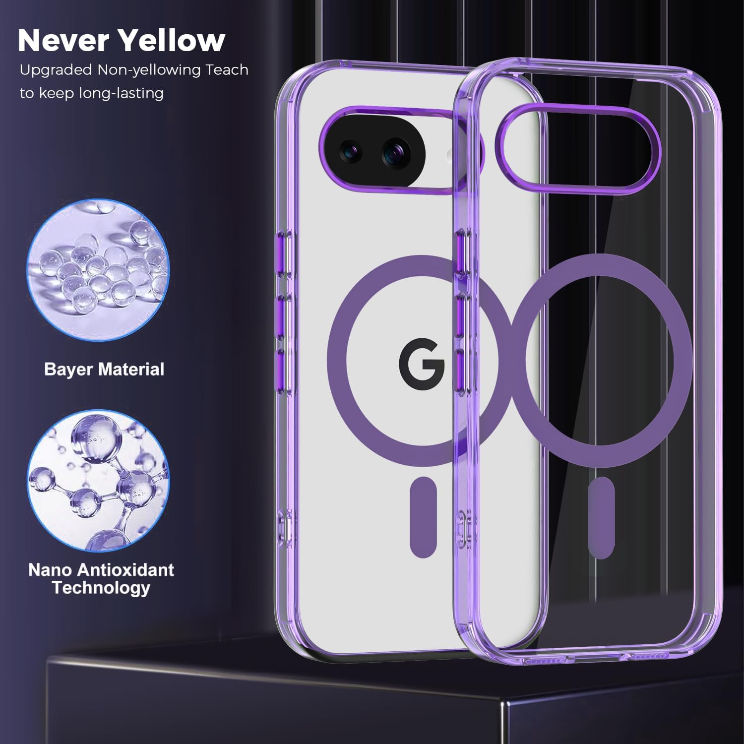 Detalle 2 de Newhalper Clear Magnetic Case, 6.3-Inch