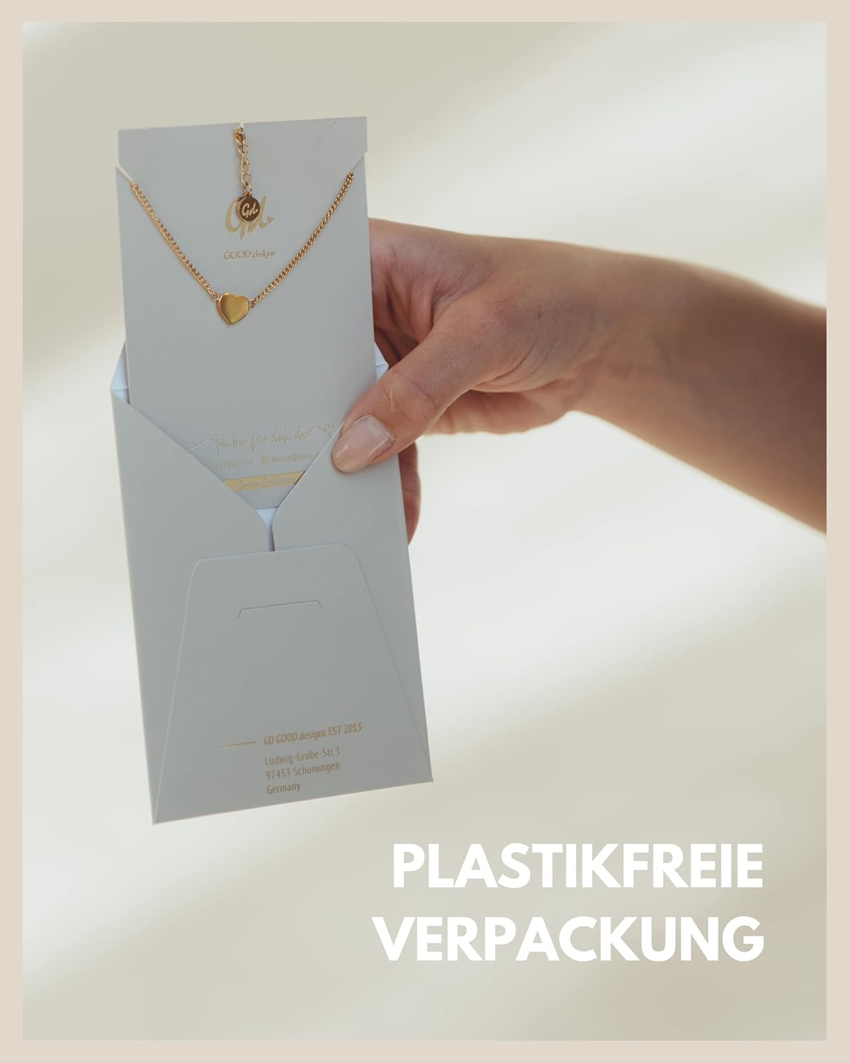Detalle de GD GOOD.designs Armband Herz für Damen – Freundschaftsarmband mit Herzchen, verstellbar