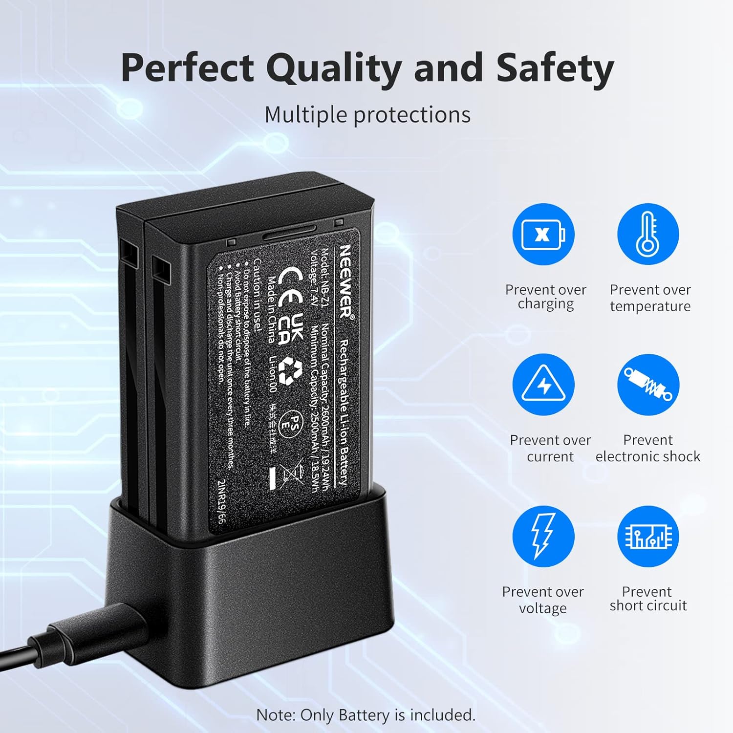 Thumbnail 4 de NEEWER 7.4V 2600mAh Replacement Li-ion Battery for Neewer Flash Speedlites