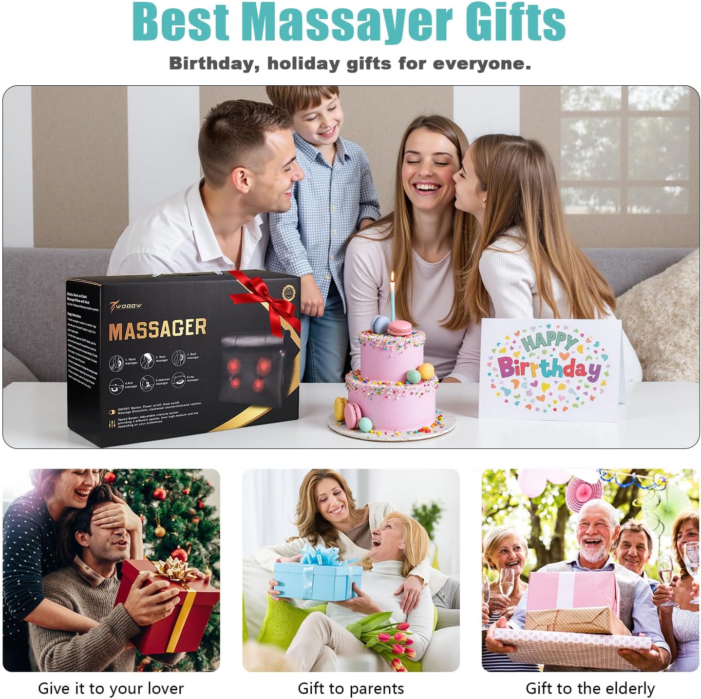 Thumbnail 5 de WOQQW Back Massager Neck Pillow with Heat