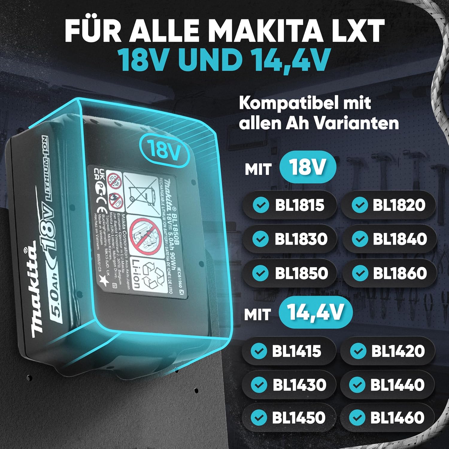 Thumbnail 1 de Adlerfokus Akku Wandhalterung für Makita