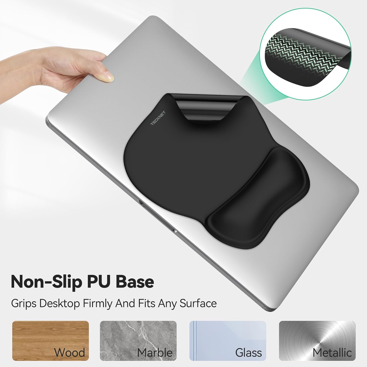 Thumbnail 4 de TECKNET Mouse Mat Wrist Support 2-pack