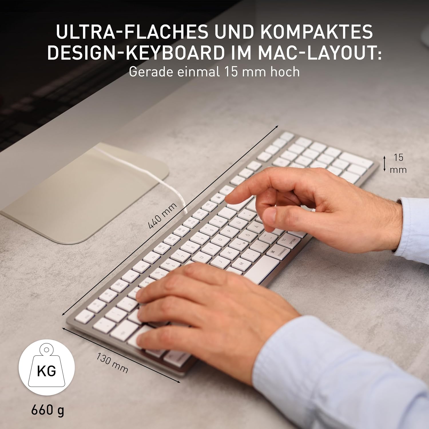 Detalle 2 de CHERRY KC 6000 Slim Mac-Tastatur mit 12 Funktionen