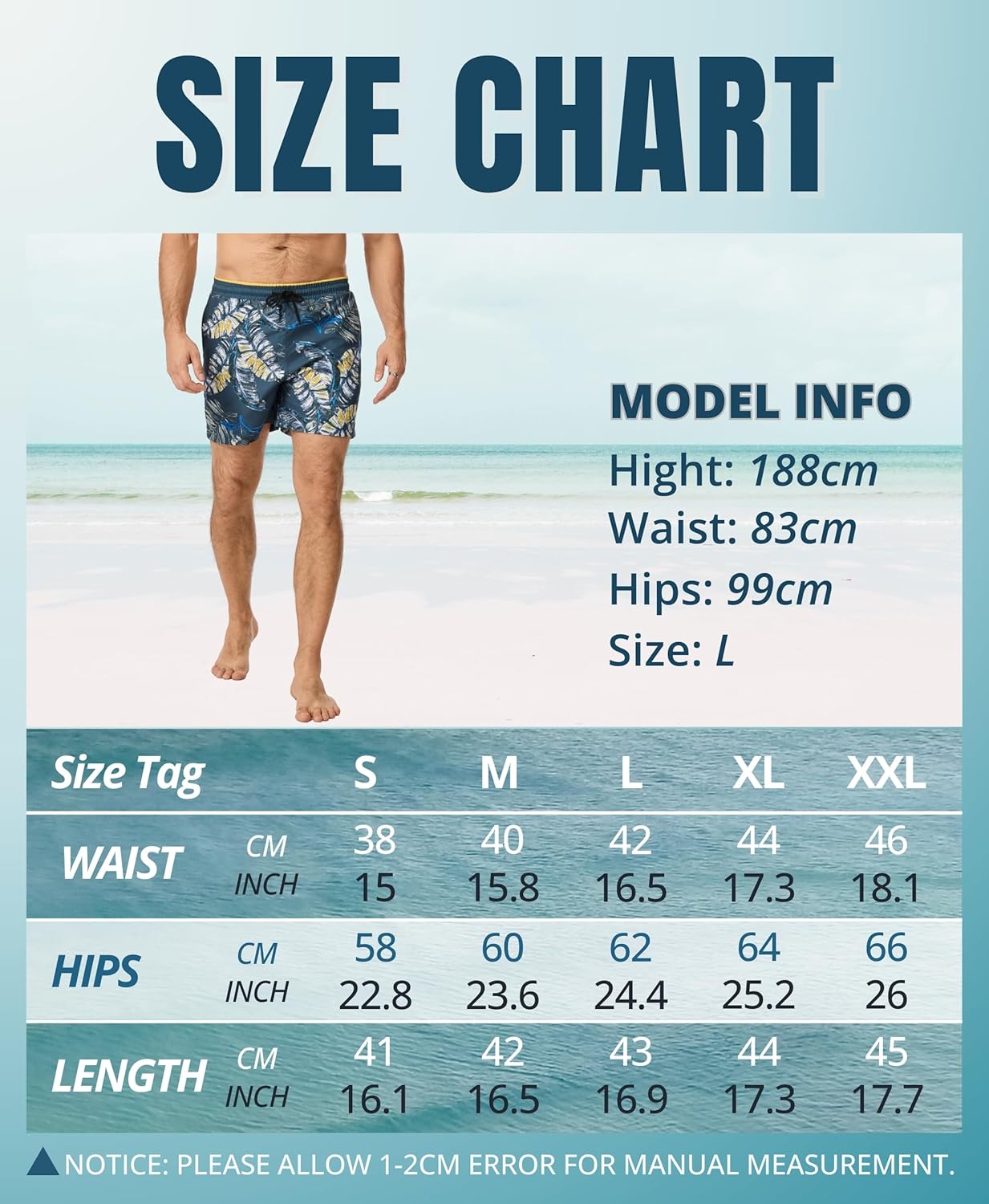 Detalle 2 de AMZSPORT Shorts de Bain Homme Boardshort Imperméable avec Poches et Doublure en Maille