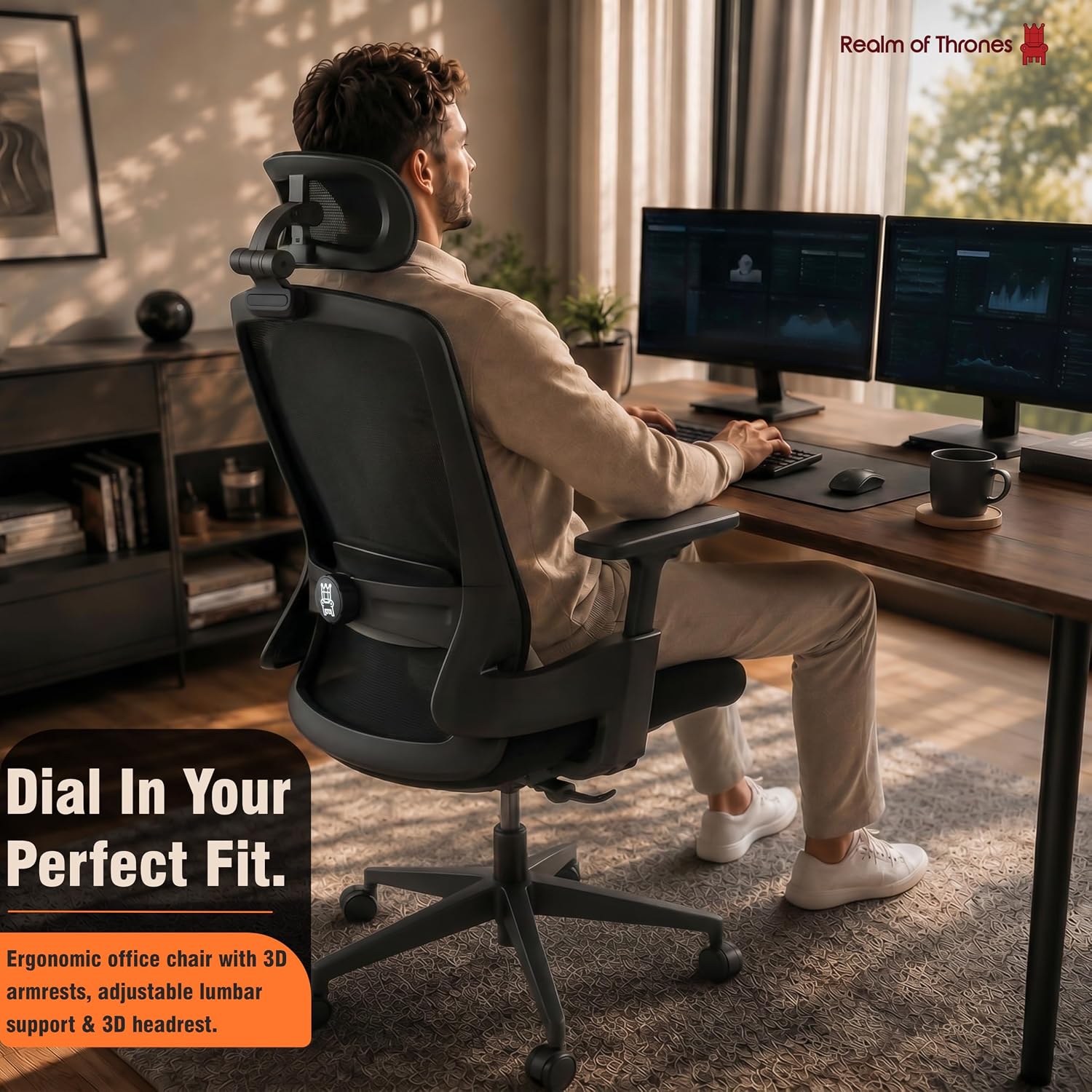 Thumbnail 2 de Realm of Thrones AVALON Ergonomic Office Chair – Black