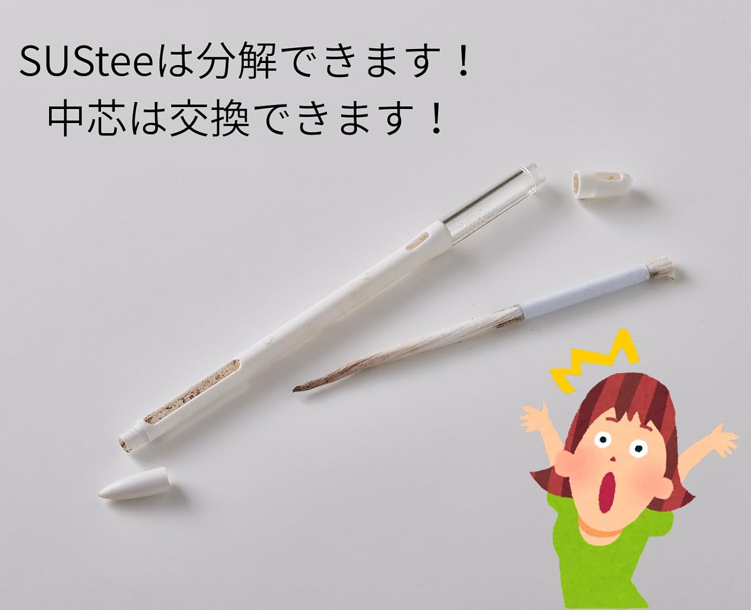 Thumbnail 5 de SUStee C-0082-WH 水やりチェッカー Mサイズ ホワイト 5本パック、電池不要で色から水やり時期を確認