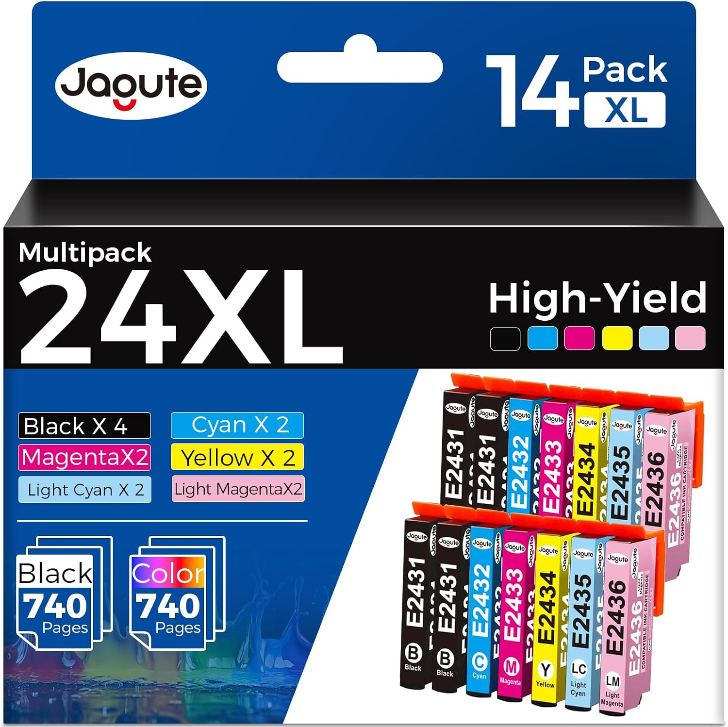 Detalle de Multipack 14 cartucce 24XL compatibili per Epson Expression