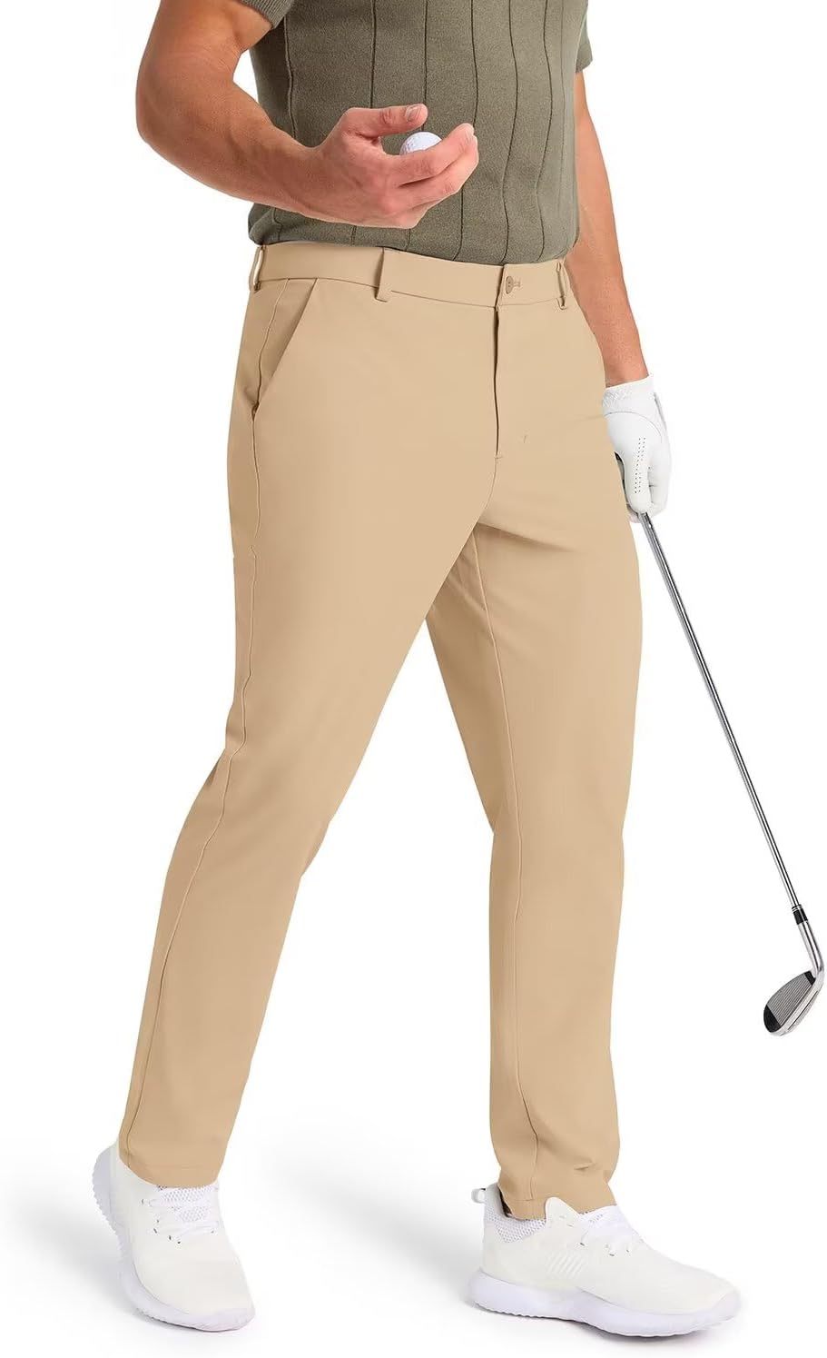 Detalle de Snowtent Men's Classic Fit Golf Pants Stretch Dress Pants — Lightweight, Work-to-Dress Versatility (30''/32''/34'')