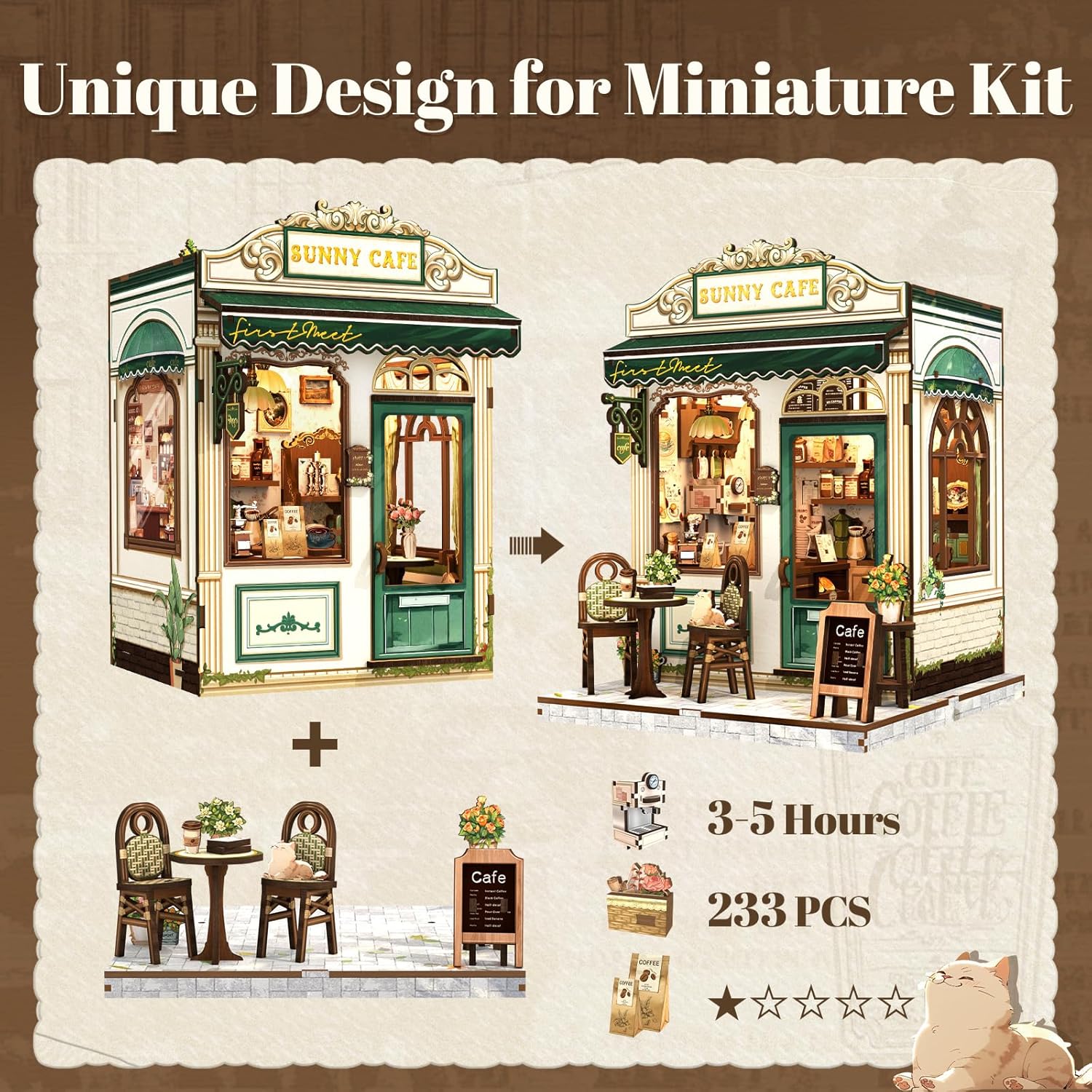 Thumbnail 1 de Fsolis Book Nook Kit Sunny Café