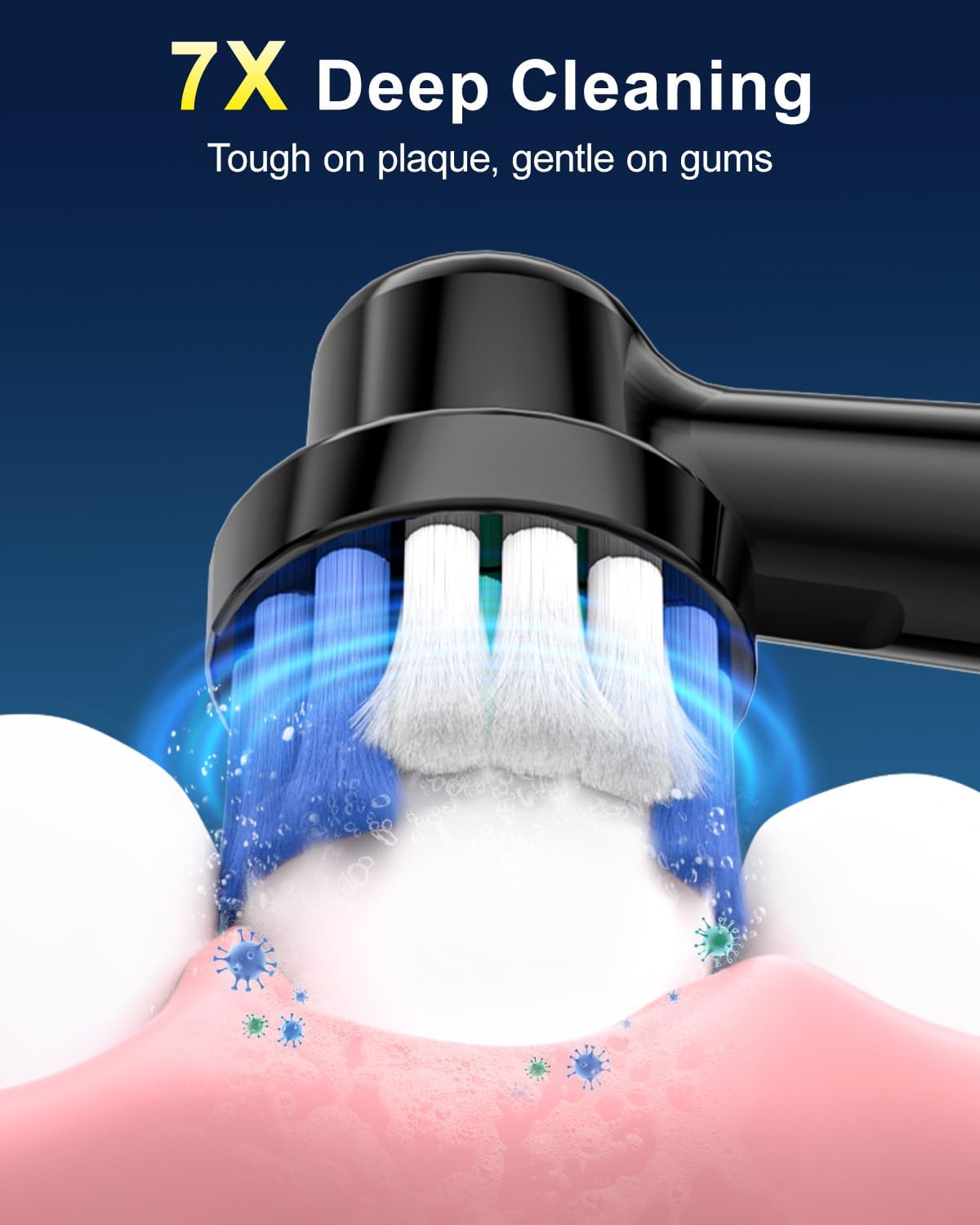 Detalle 2 de Rtauys Rotating Electric Toothbrush 8 Heads 🪥