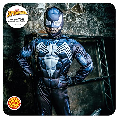 Detalle 2 de Rubies Disfraz Venom Deluxe infantil, mono acolchado y máscara oficial Marvel