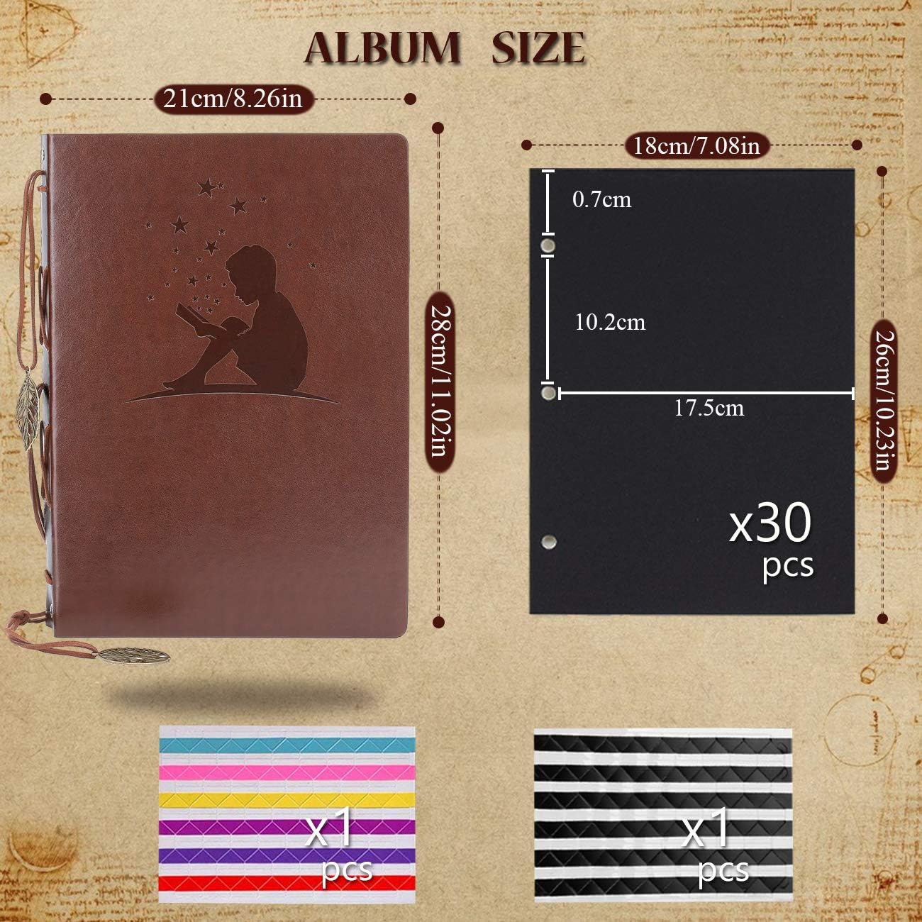 Detalle 2 de AIOR Album Scrapbooking Vintage Noir 26x18 cm