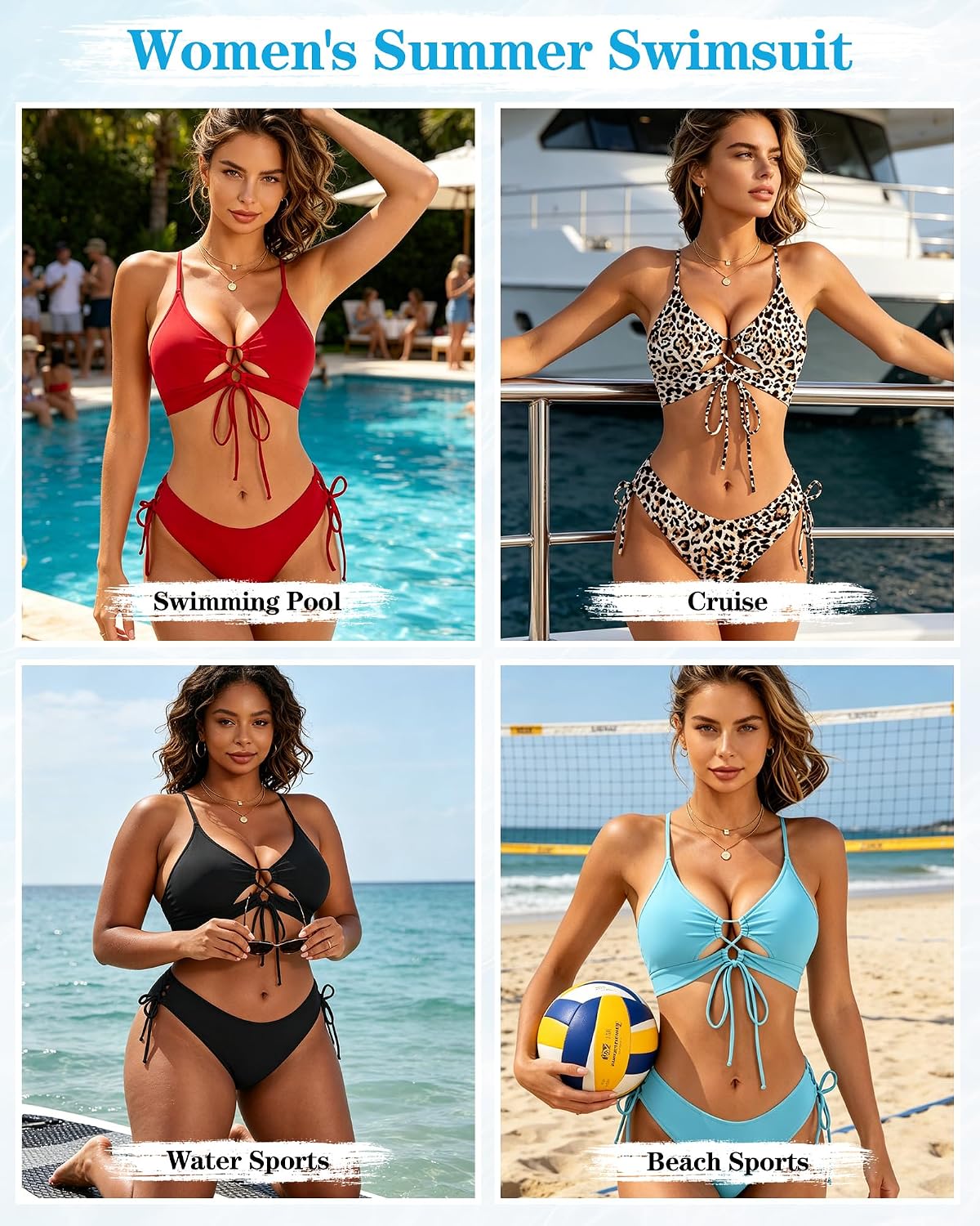 Thumbnail 5 de HORISUN Cutout Bikini Set in Nylon-Spandex