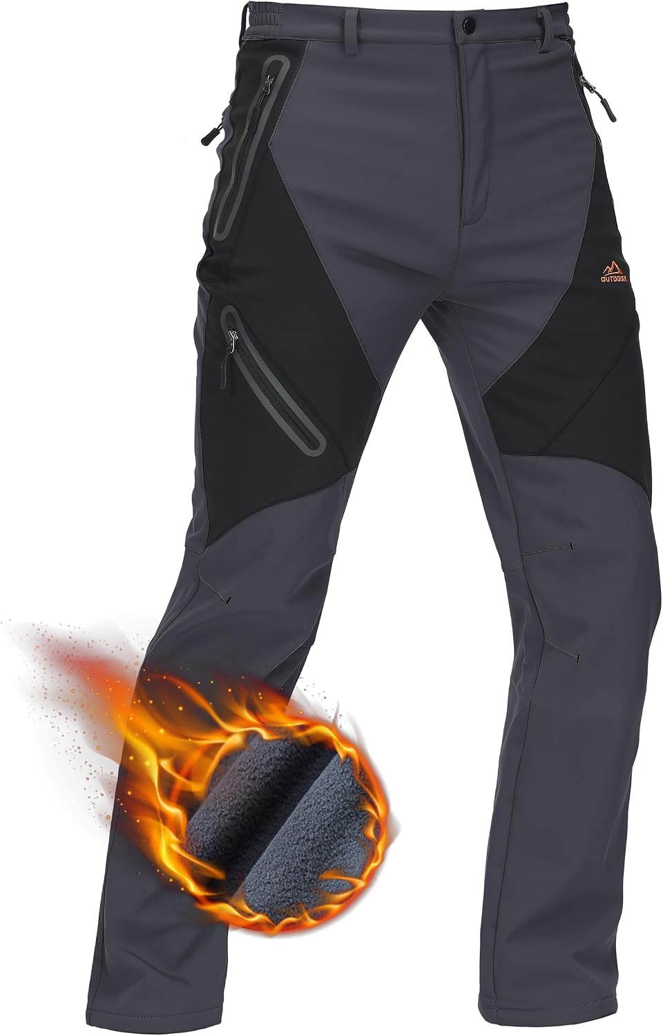 Detalle de TACVASEN Men's Winter Snow Pants with Fleece Lining and 4 Zip Pockets