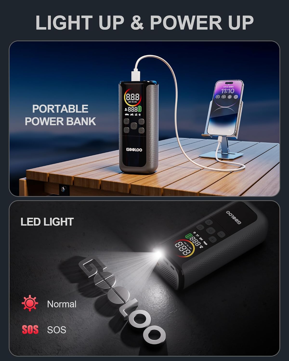 Thumbnail 6 de GOOLOO GT160 Dual Tire Inflator with Auto Shut-off