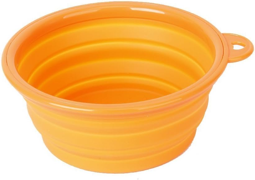 Detalle de PANYTOW Portable Foldable Pet Bowl for Travel (Orange)