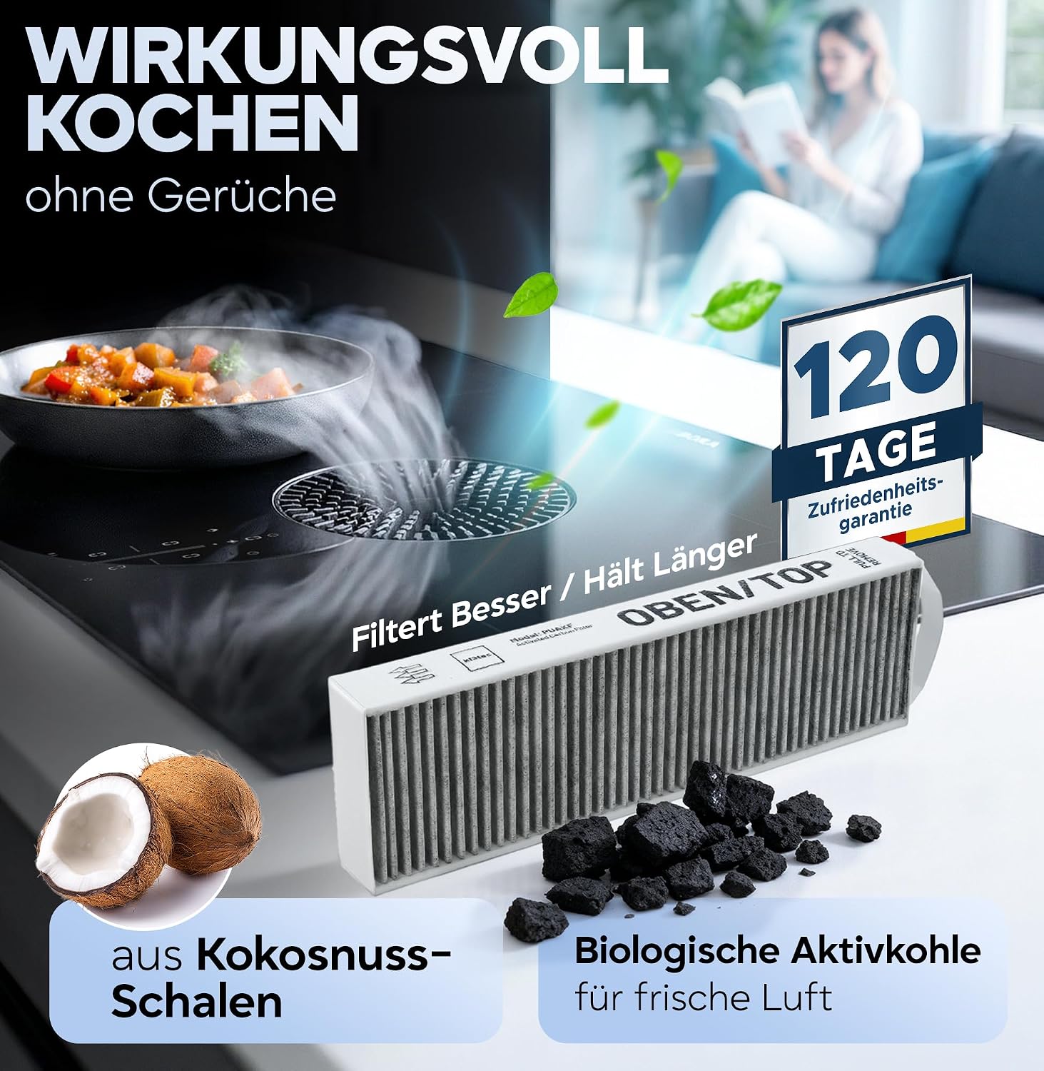 Detalle 2 de Bora Pure PUAKF Aktivkohlefilter 1 Stück