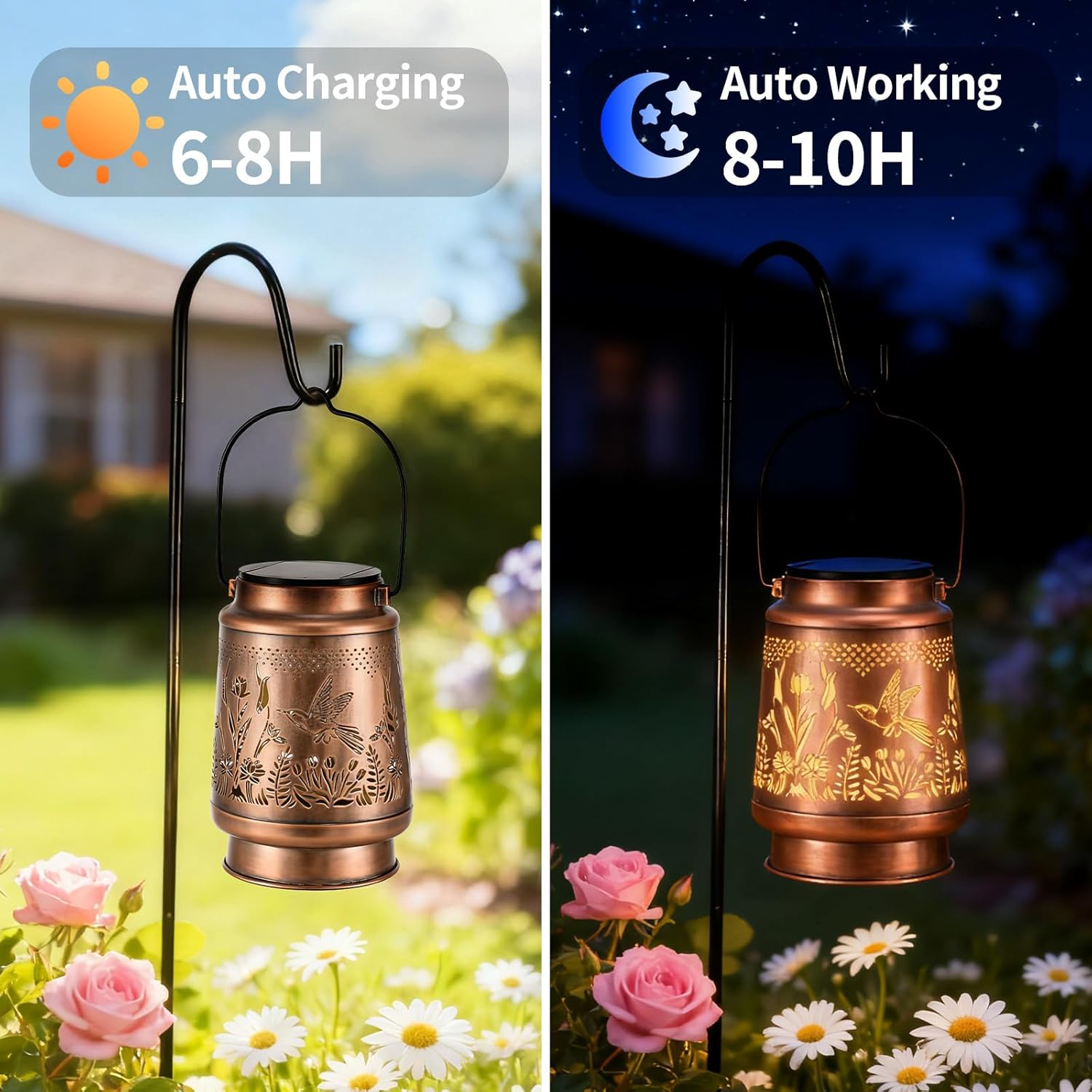 Thumbnail 3 de Hummingbird Solar Garden Lights Outdoor Lanterns – Solar-powered, IP65 waterproof, 2 light modes