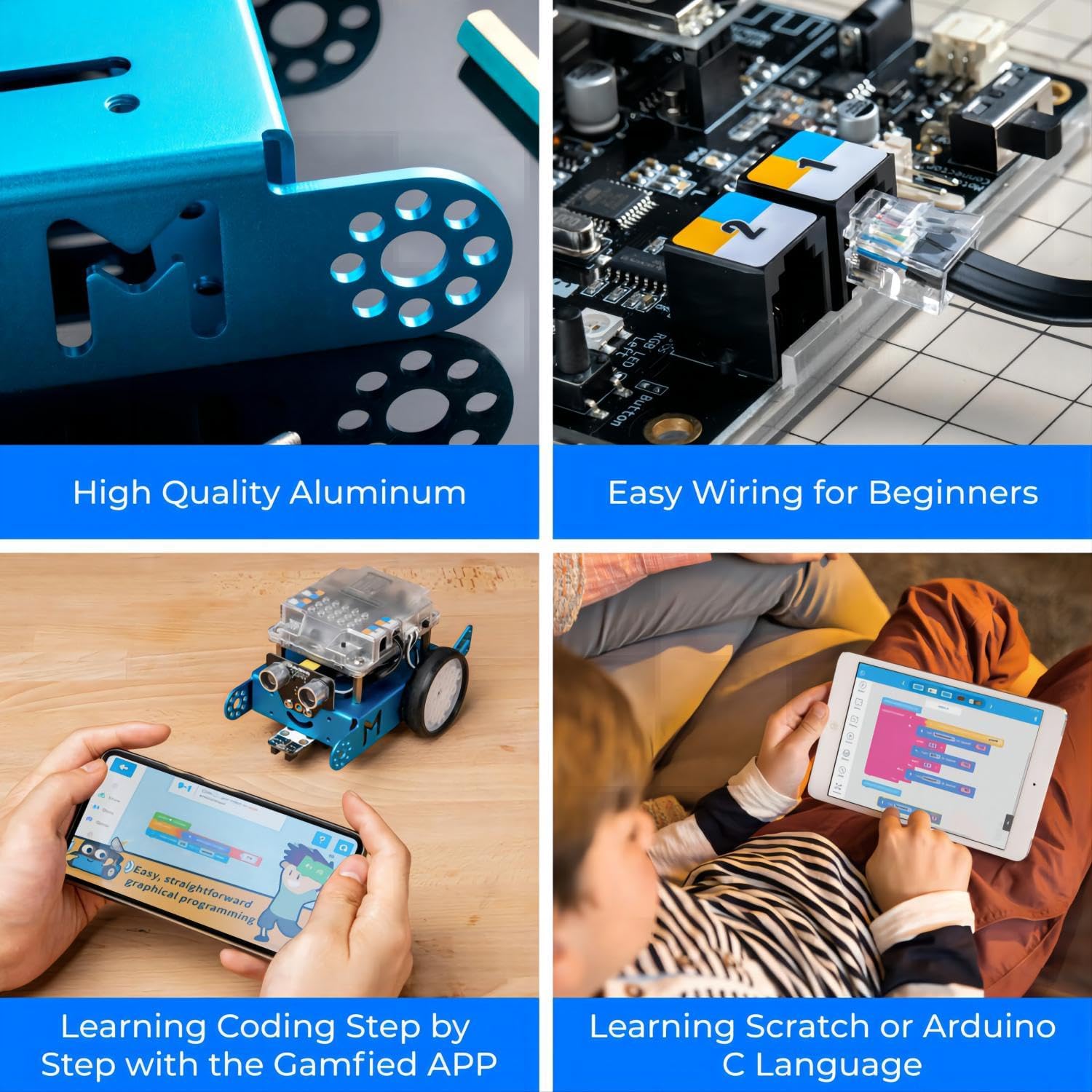 Detalle 2 de Makeblock mBot Bluetooth con dongle: kit robot STEM programmabile a blocchi