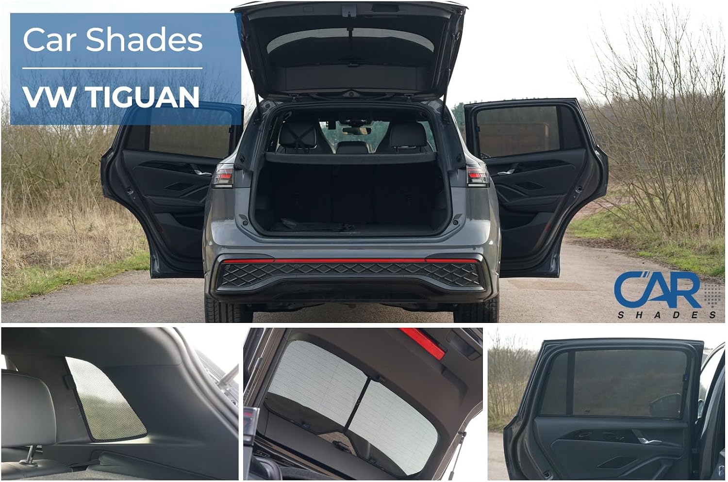 Detalle de Set depare-soleil sur mesure pour VW Tiguan III (CT1) 2024- | 6 pièces