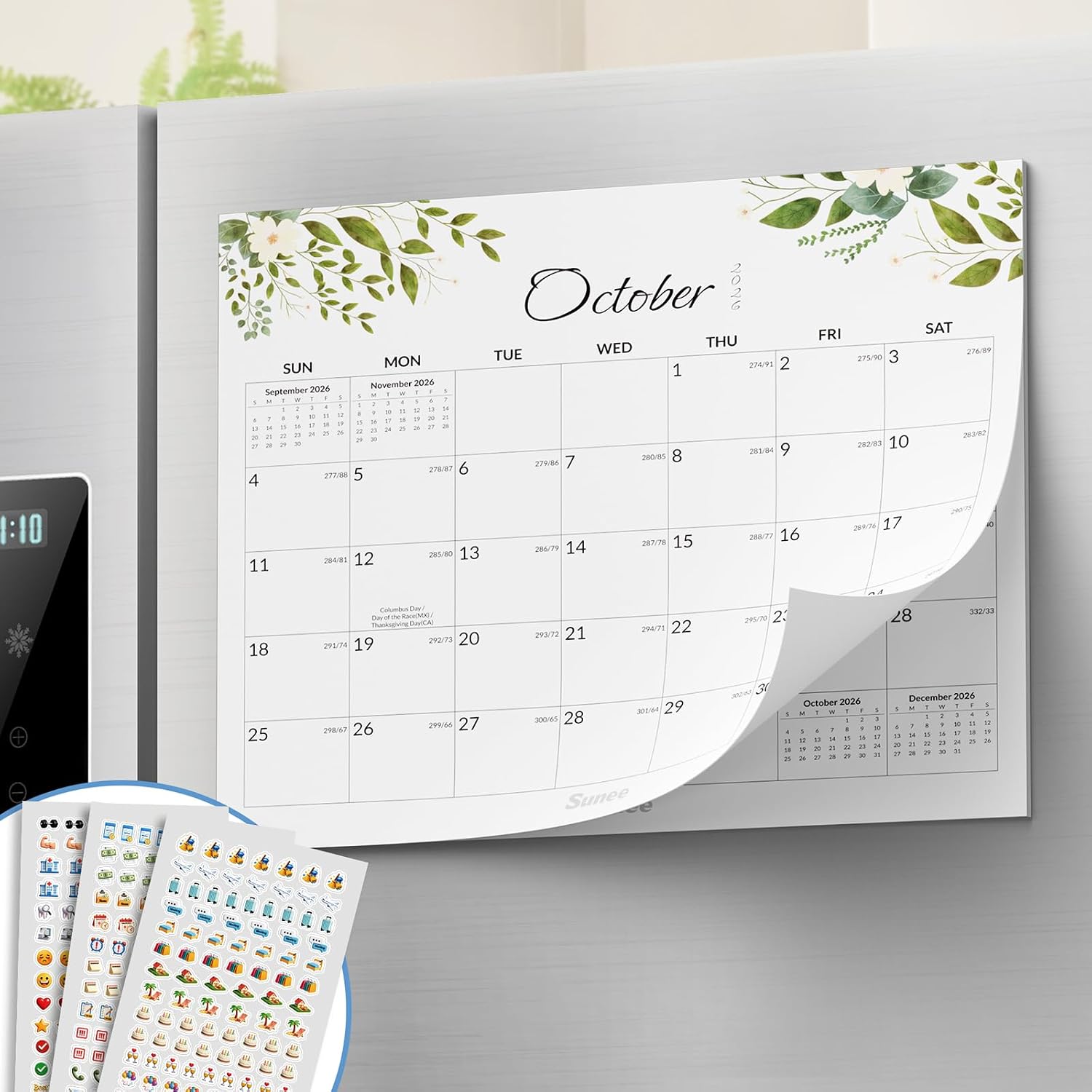 Detalle de SUNEE 2026–2027 Fridge Calendar, 18-Month Magnetic Monthly Planner