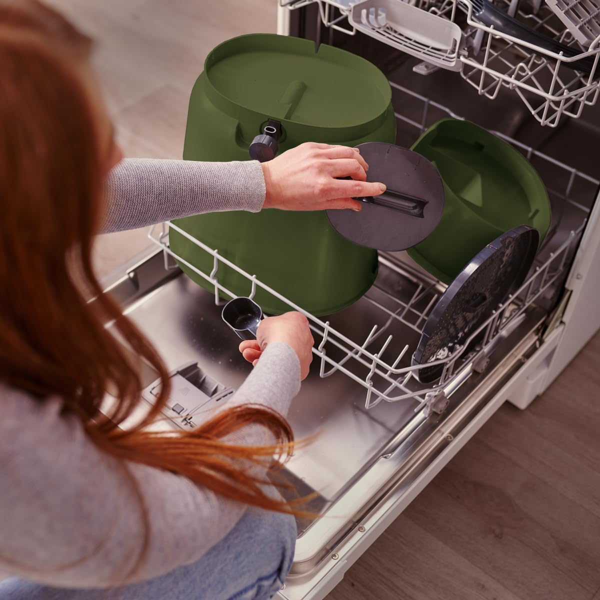 Detalle de Skaza Bokashi Organko Essential – zestaw 2 kompostowników kuchennych 15,3 l
