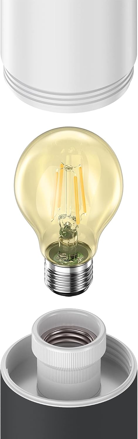 Detalle 2 de PORU Paletto luminoso per uso esterno IP44 39 cm, Antracite con lampada E27 471 lm