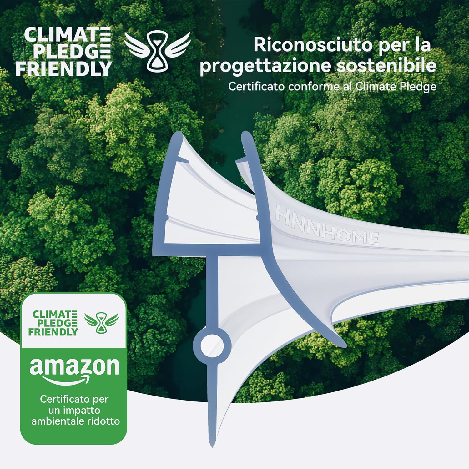 Detalle de Striscia di tenuta in gomma pre-curvata HNNHOME® da 870 mm per vetri 4–6 mm (spazio 16–22 mm)