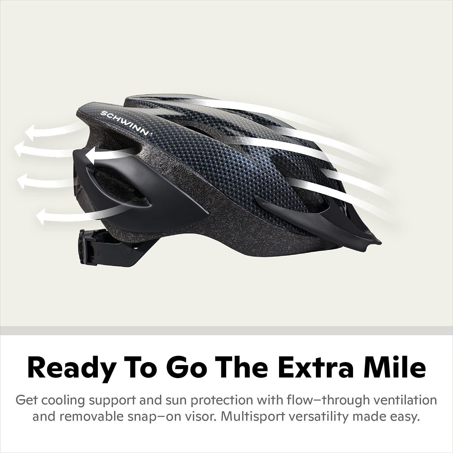 Detalle 2 de Schwinn Thrasher Helmet for Adults – Black, 58-62 cm