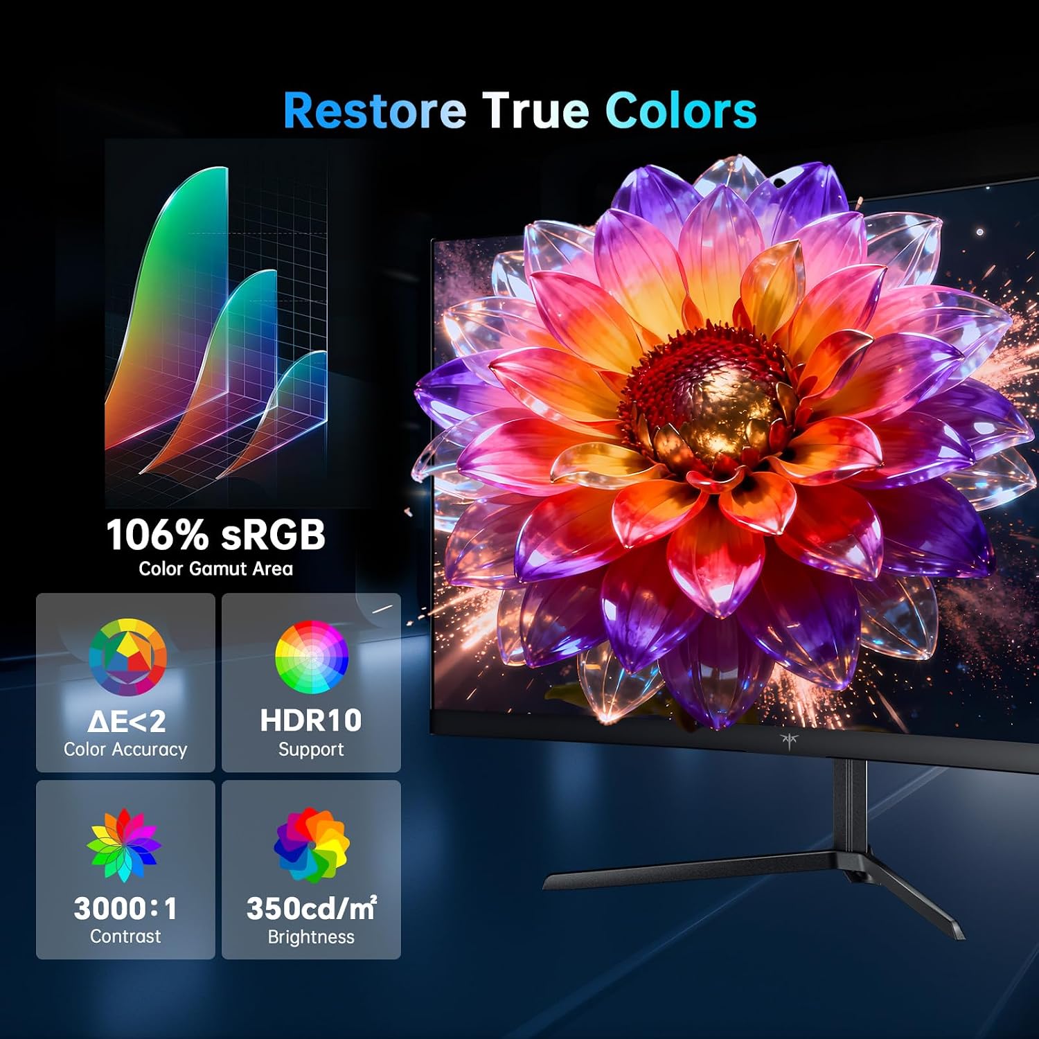 Detalle de KTC H34S18S 34-inch Curved Ultrawide UWQHD Gaming Monitor (3440 x 1440, 180Hz, VA, HDR10)