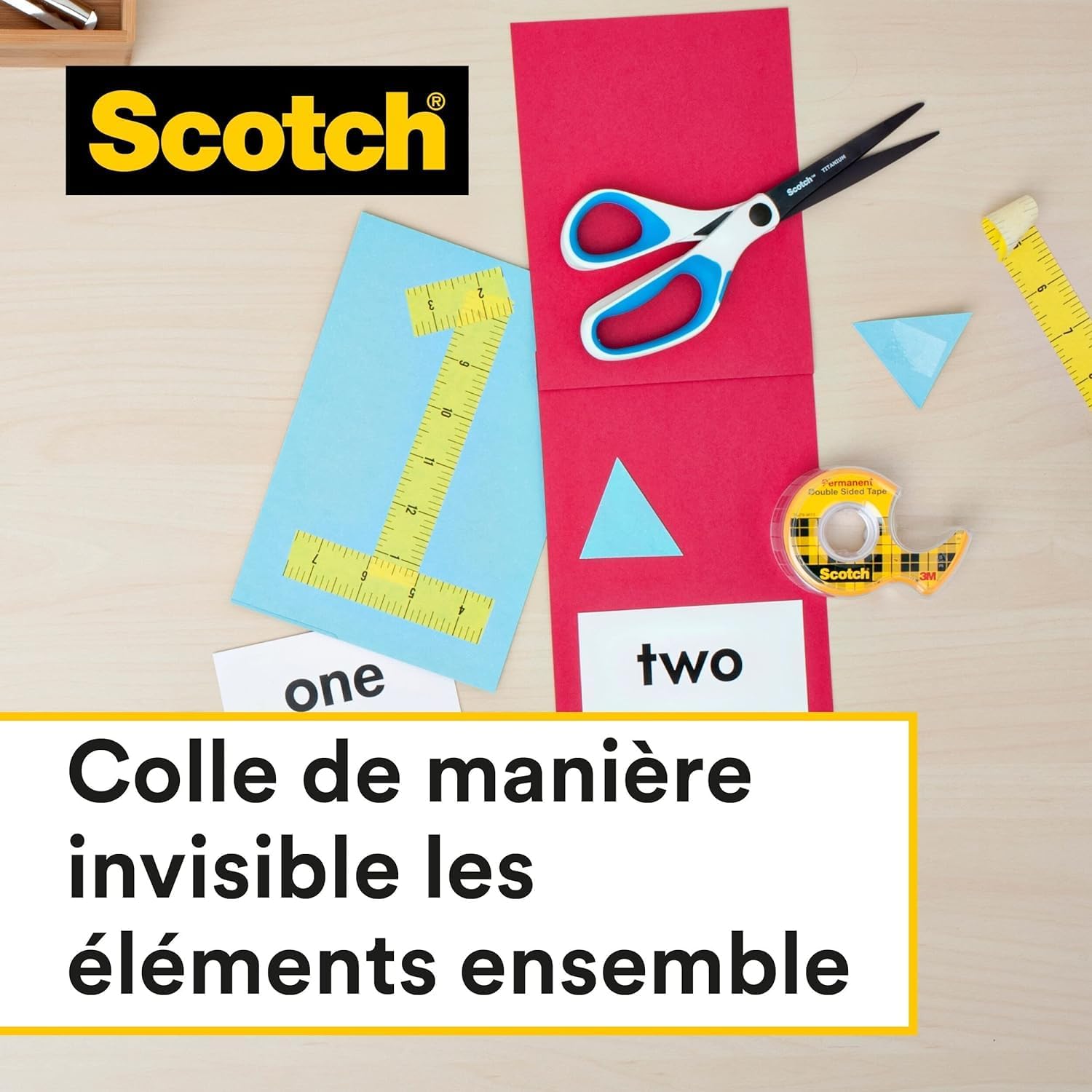 Thumbnail 3 de Scotch Ruban Adhésif Double-Face 12 mm x 6,3 m – 2 rouleaux pour bureau et école