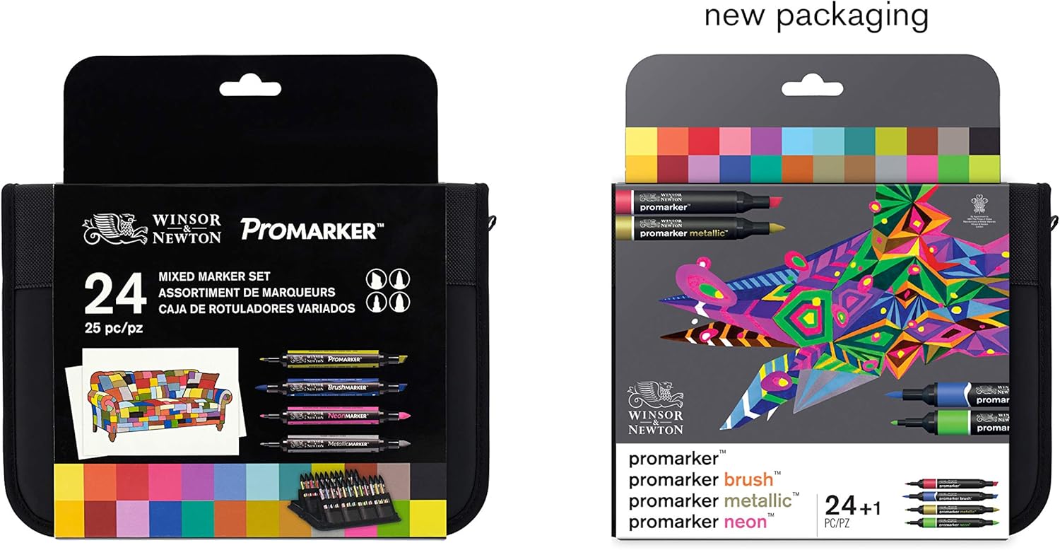 Thumbnail 5 de Winsor & Newton 0290037 Professioneller Layout Mixed Marker 24 Farben Set – Präzises Zeichnen, Design und Layouts