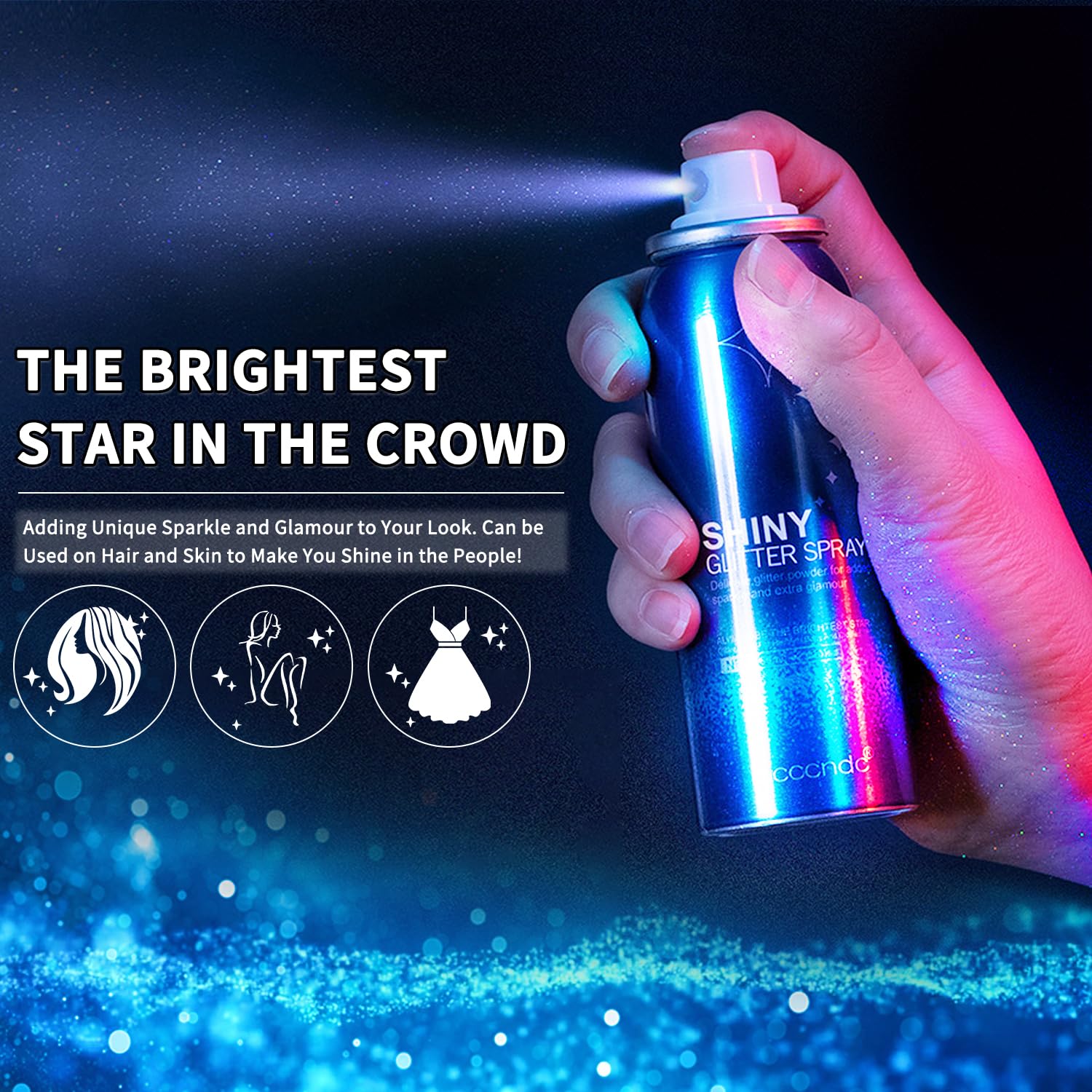 Detalle 2 de 60ML Glitzer Spray Glitzerspray