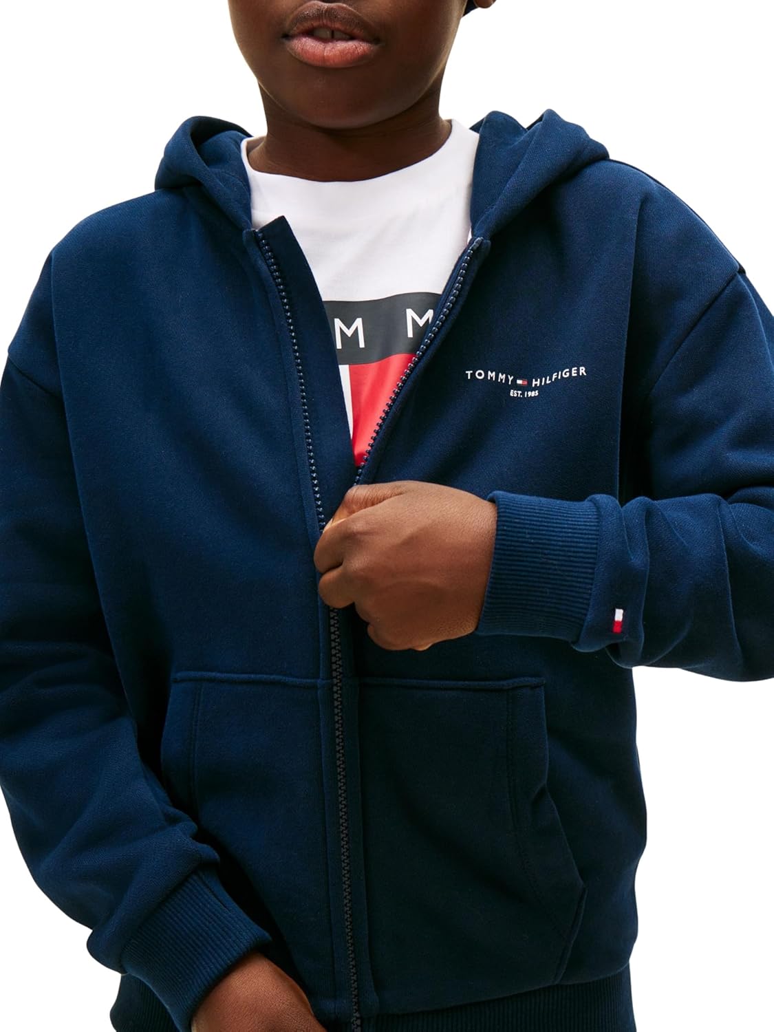 Thumbnail 1 de Tommy Hilfiger Mini Corp Zip Through Hoodie Ks0ks00726 – Felpa con Cappuccio Unisex