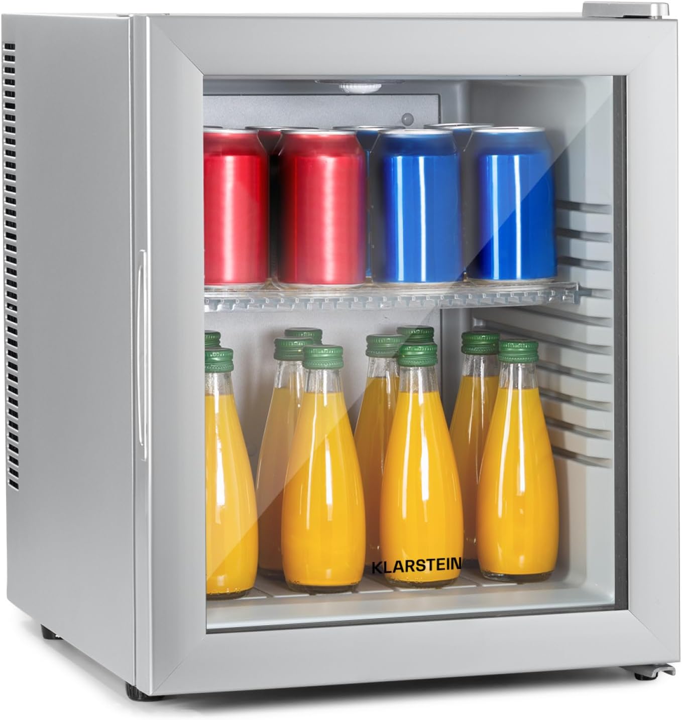 Detalle de Klarstein 5303526 30L Mini Fridge with Glass Door and LED Lighting