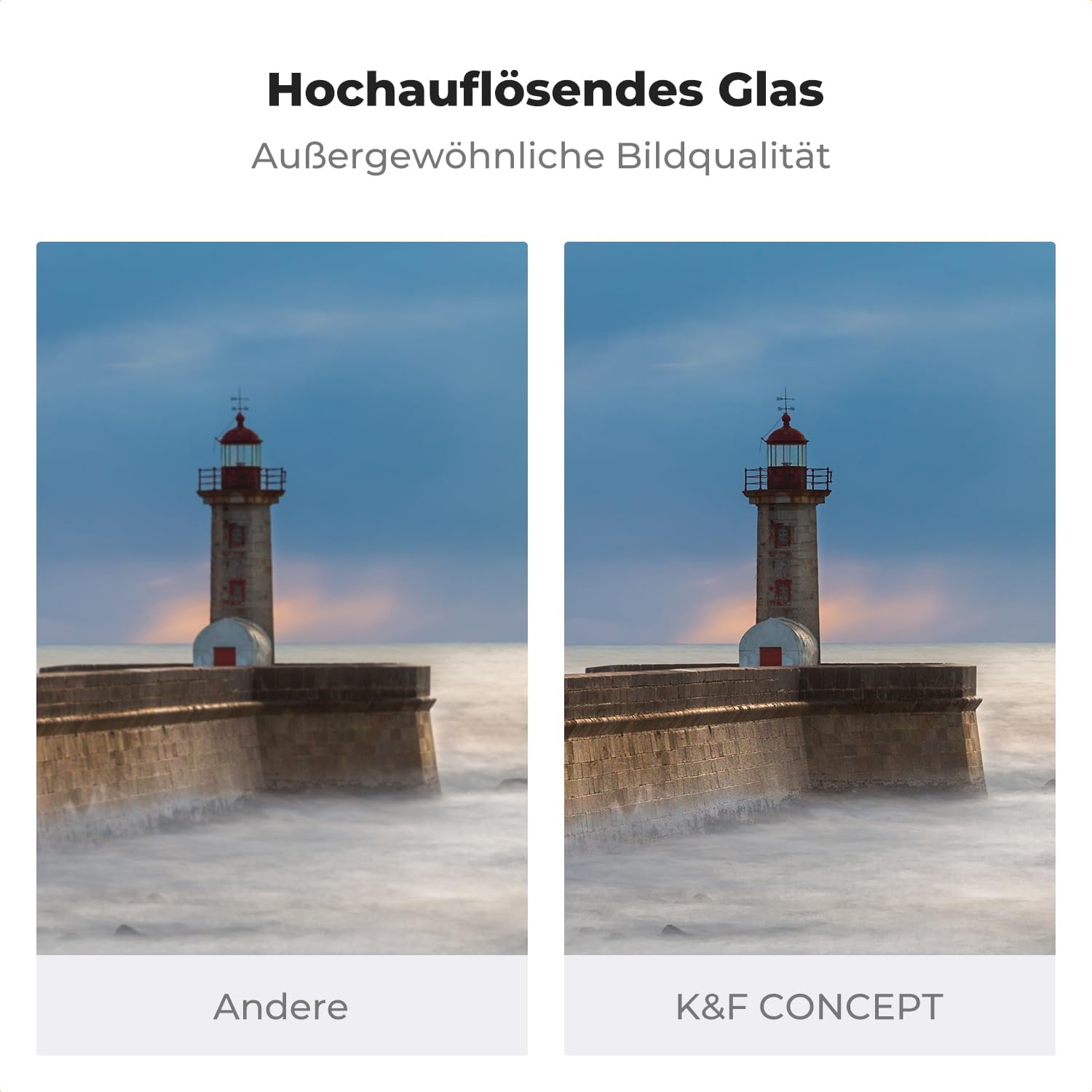 Thumbnail 3 de K&F CONCEPT Rechteckfilter ND1000 100x100 mm – 10 Blendenstufen, Nano-Xcel Serie