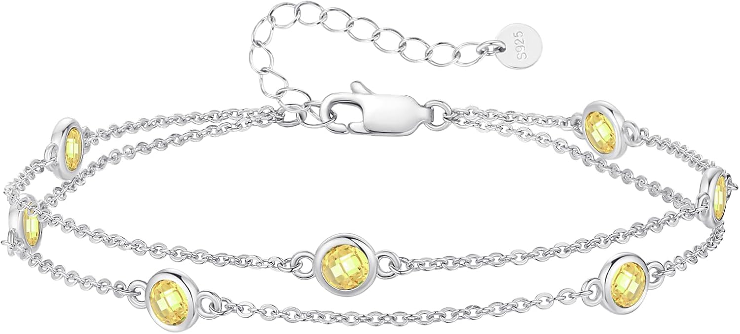 Thumbnail 6 de LOUISA SECRET Pferdeaugen Armband für Damen aus 925 Sterling Silber mit Zirkonia, goldfarben, verstellbar