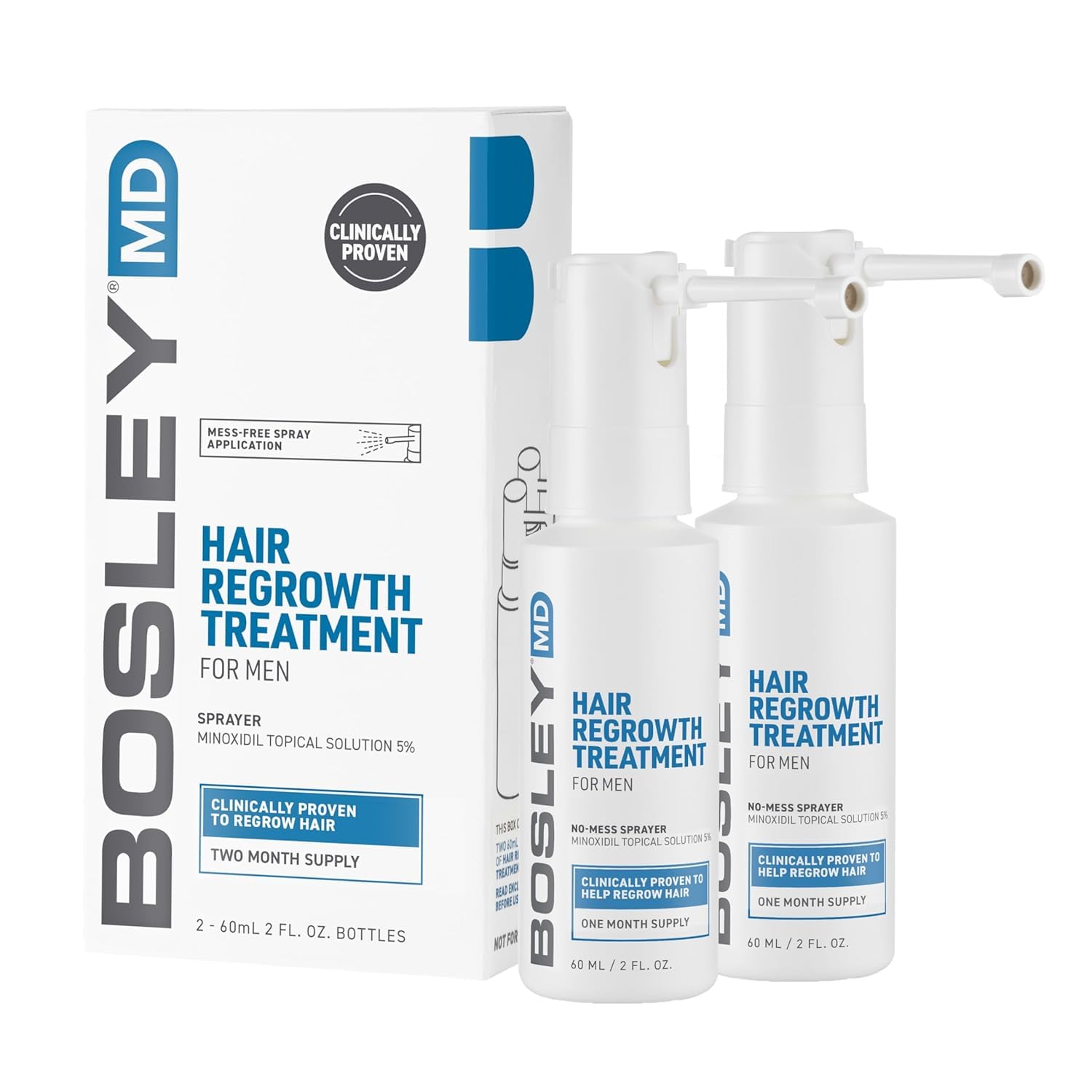 Detalle de BosleyMD Minoxidil Spray 5%