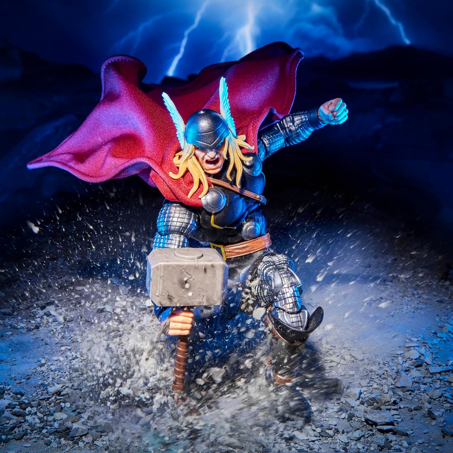 Detalle de Marvel Legends Maximum G2067 Thor – figurka Deluxe 15 cm z 14 akcesoriami