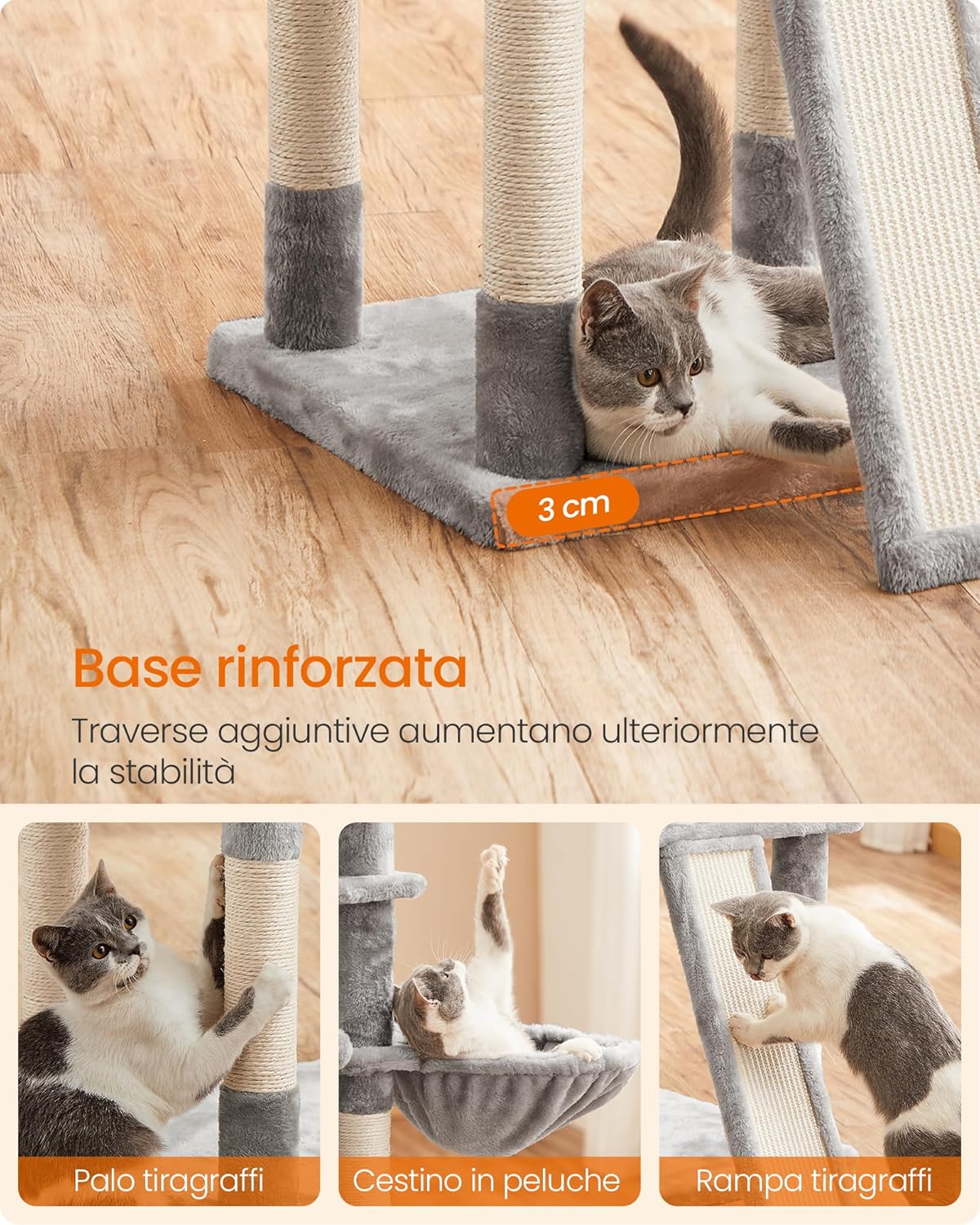 Detalle 2 de Feandrea Tiragraffi per Gatti XXL 162 cm