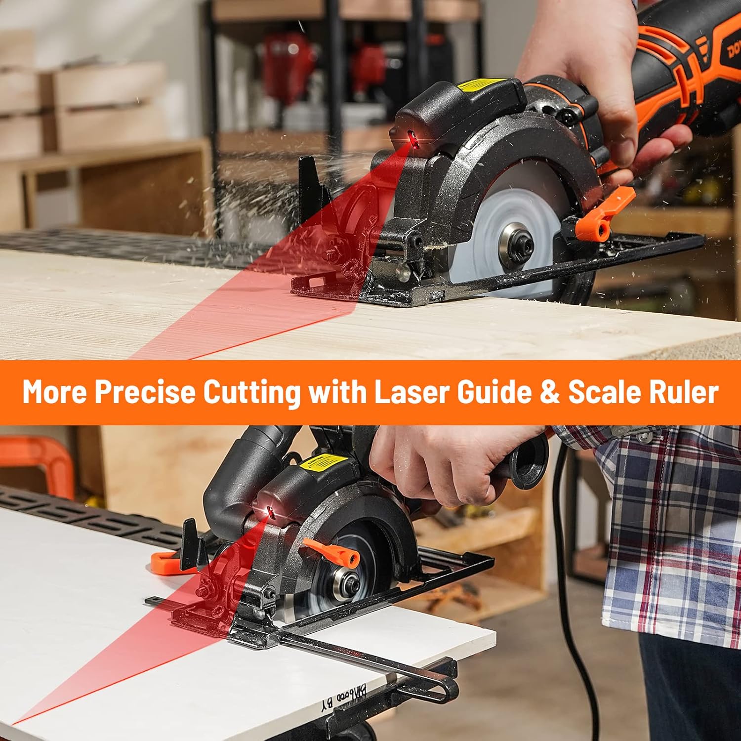 Thumbnail 1 de DOVAMAN Mini Circular Saw MCS01A: 710W with Laser for Precision Wood, Metal, Plastic and Tile