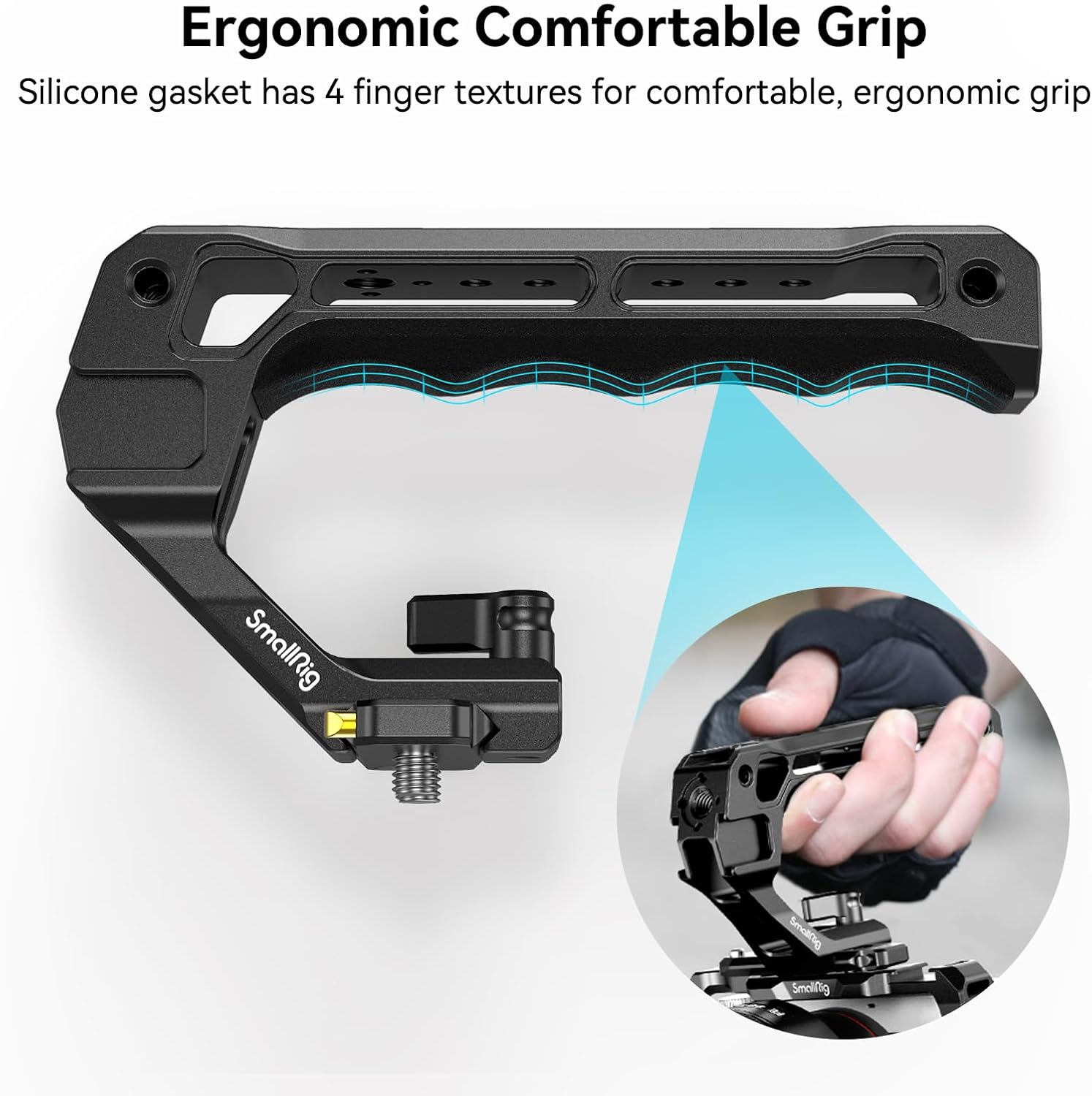 Thumbnail 3 de SMALLRIG Lightweight NATO Top Handle NATO Obergriff 4345 – Schnellverschluss-Griff mit 50‑mm‑NATO-Schiene und 5 Kaltschuhen