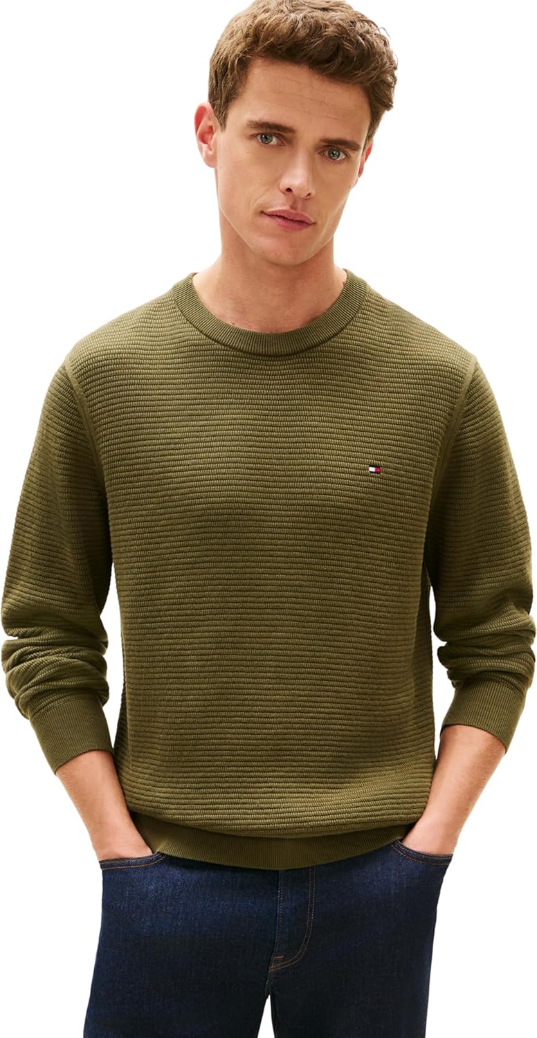 Tommy Hilfiger Seasonal Structure Crew Neck MW0MW42799 maglione da uomo (confezione singola)