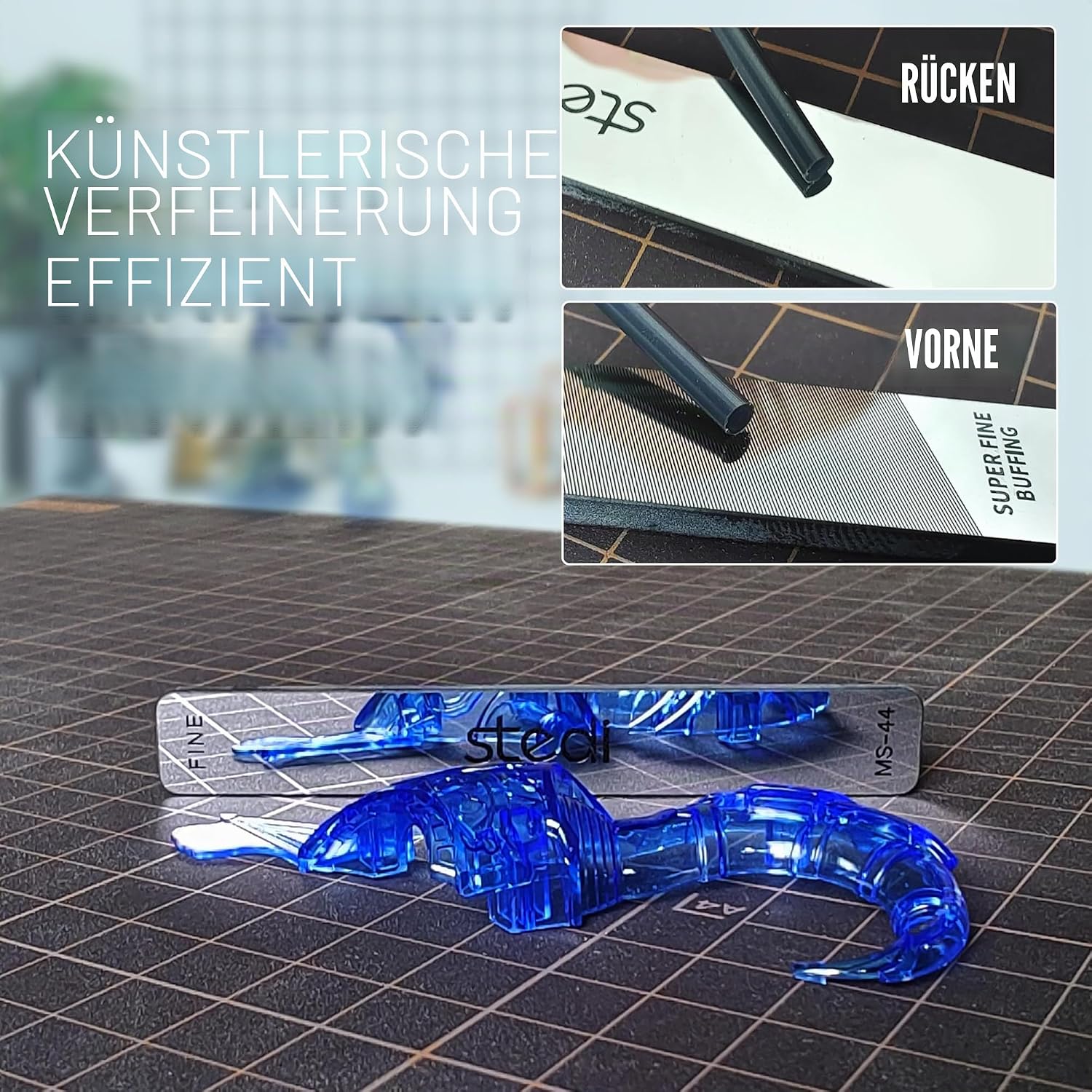 Thumbnail 4 de stedi Hobby Model Polierwerkzeuge-Set (3-teilig) für Glaspolierfeilen mit #320–400, #400–600 und #10000 Grit
