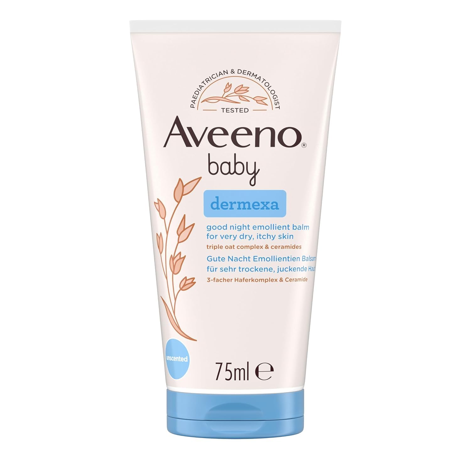 Thumbnail 6 de Aveeno baby dermexa Emollientien Creme mit präbiotischem Hafermehl, Ceramiden & Panthenol (150 ml) für sehr trockene, juckende Haut