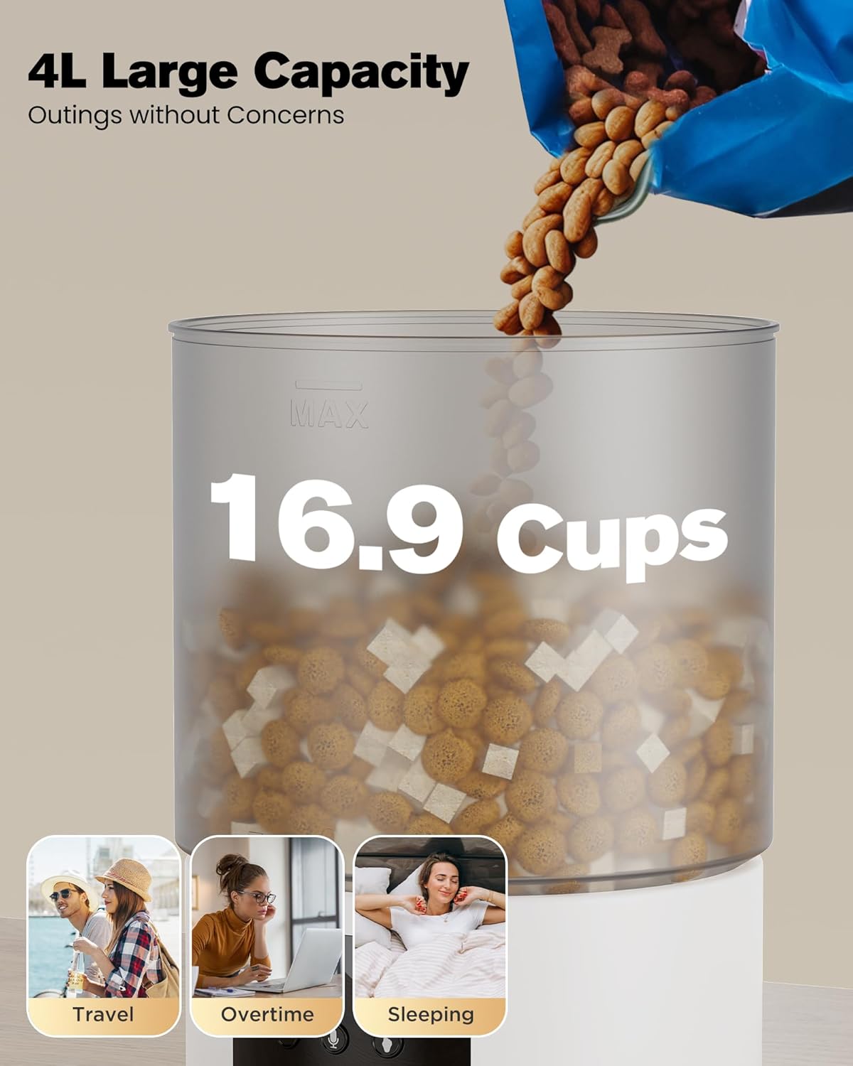 Thumbnail 2 de Futterautomat Katze WiFi 4L – Katzenfutterspender mit App-Steuerung & Zeitplan